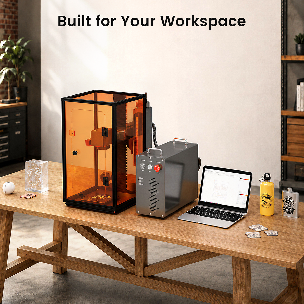 Monport Laser Engraver Enclosure for Split Fiber Laser Marking Machines (with Door Protection Switch)