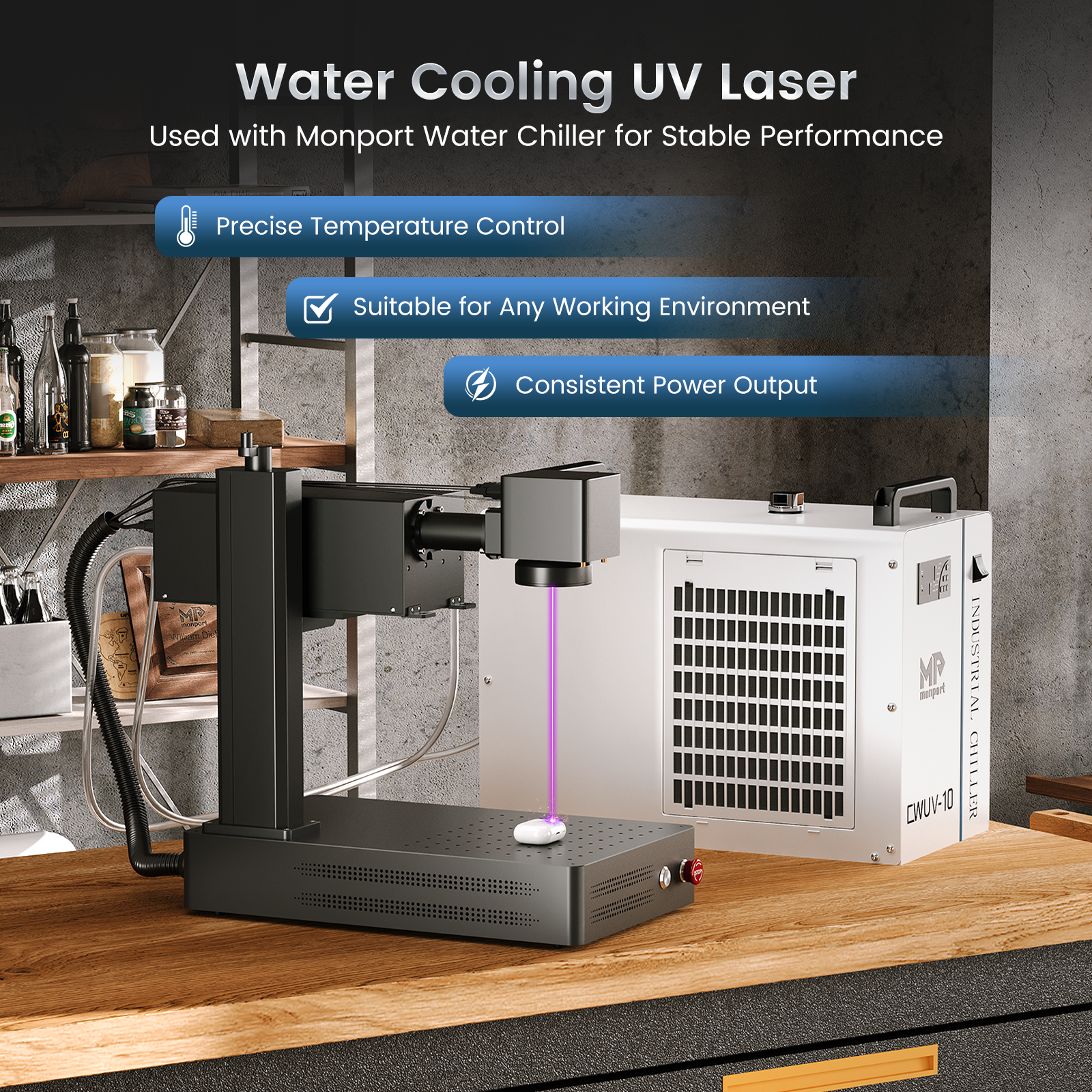 Monport GM 10W UV Laser Engraver & Marking Machine