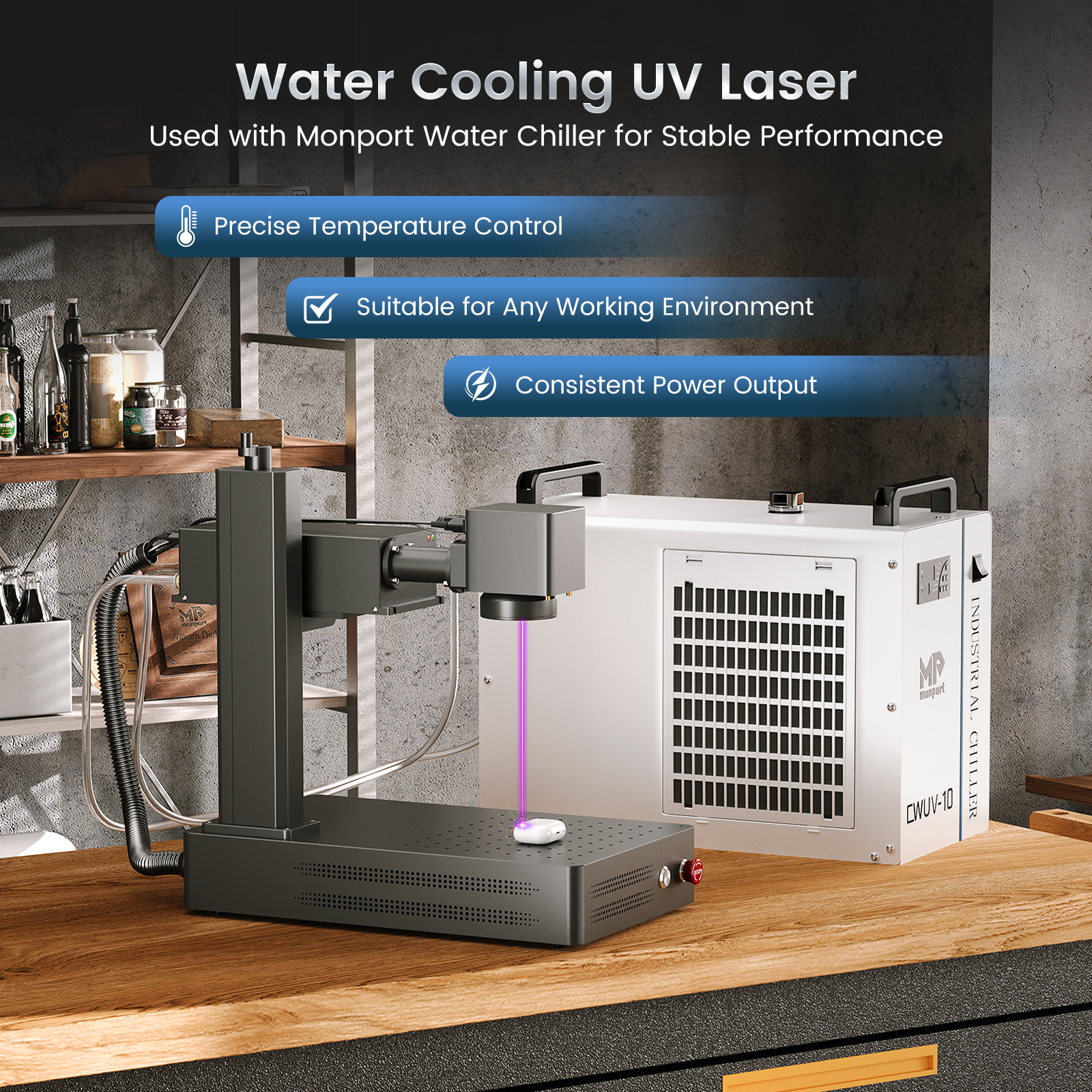 Monport GM 10W  UV Laser Engraver & Marking Machine