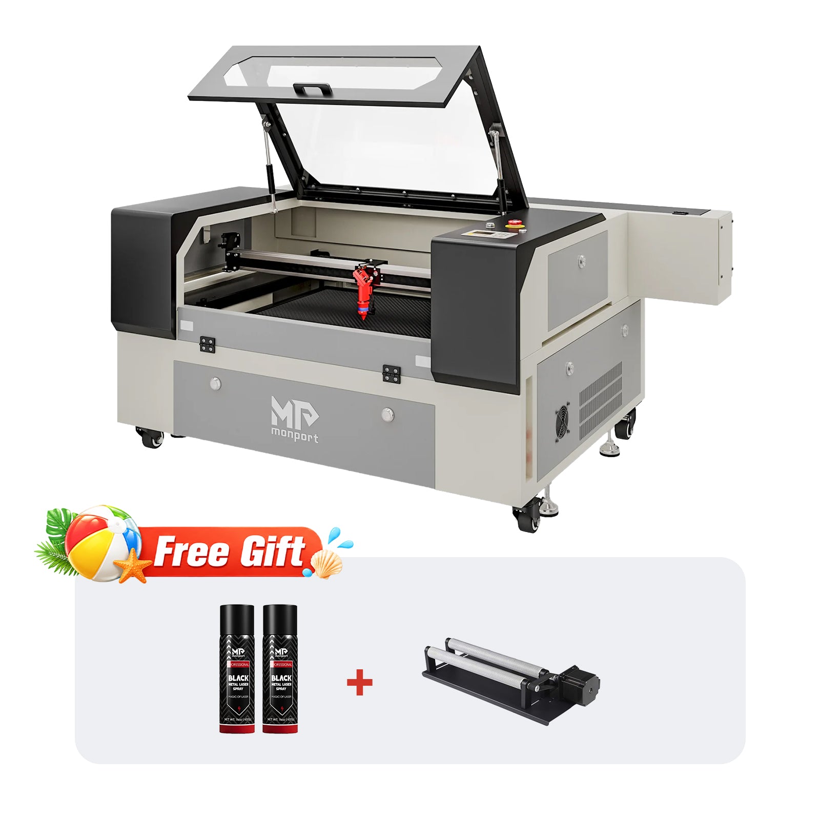Monport 90W CO2 Laser Engraver & Cutter (28" x 20") with Autofocus