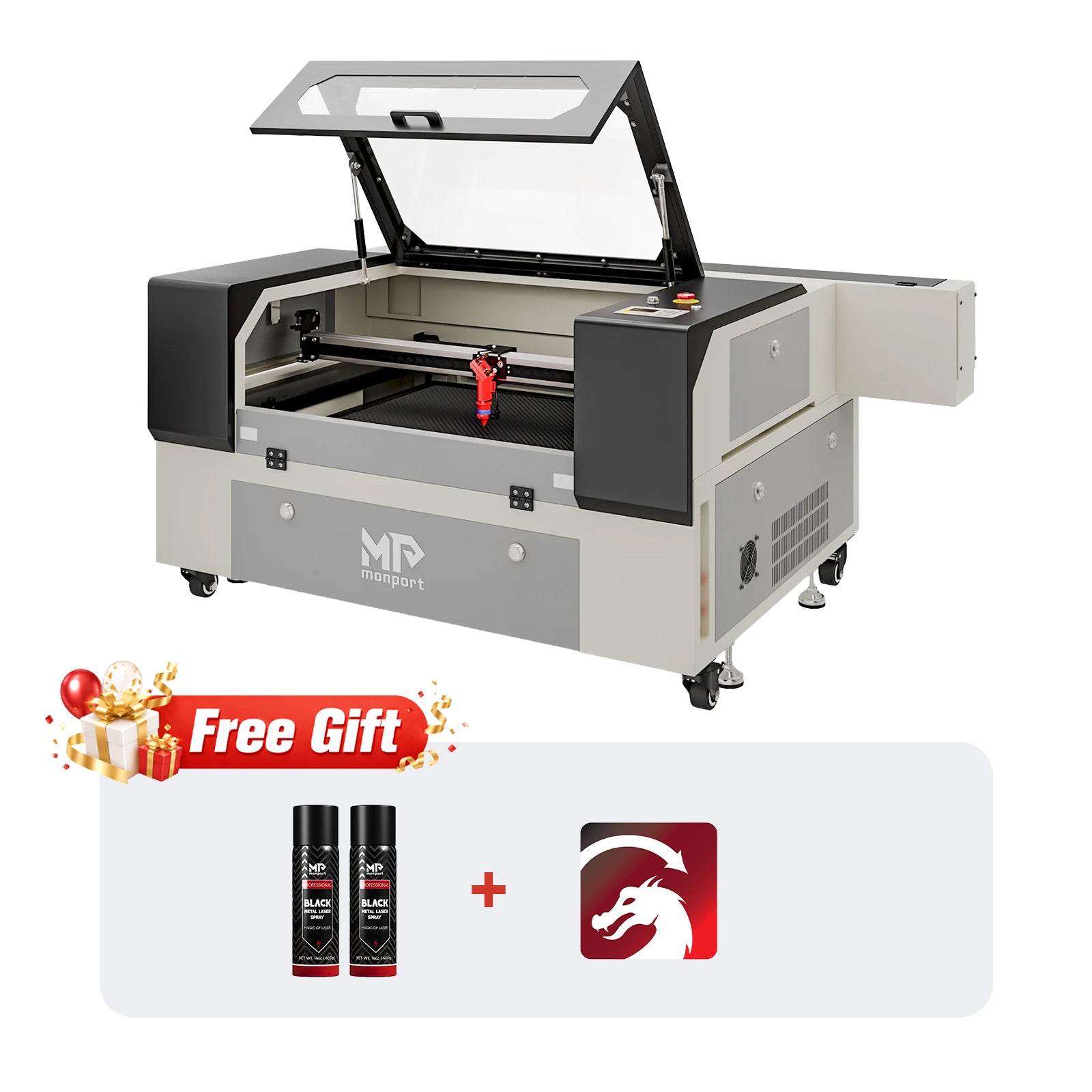 Monport 90W CO2 Laser Engraver & Cutter (28" x 20") with Autofocus