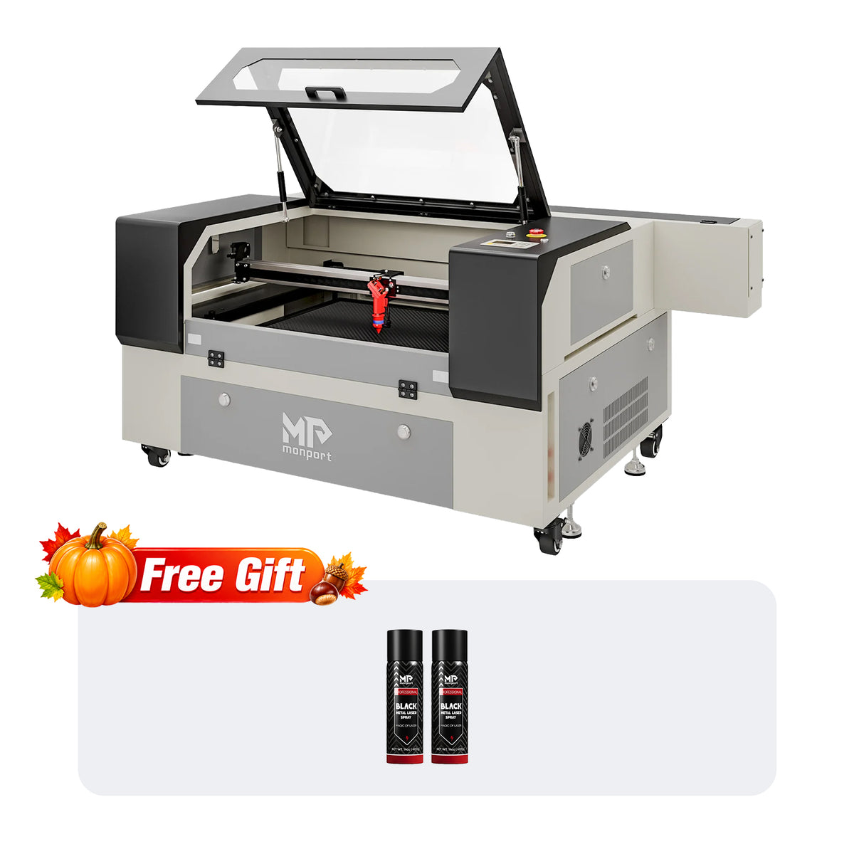 Monport 90W CO2 Laser Engraver & Cutter (28" x 20") with Autofocus
