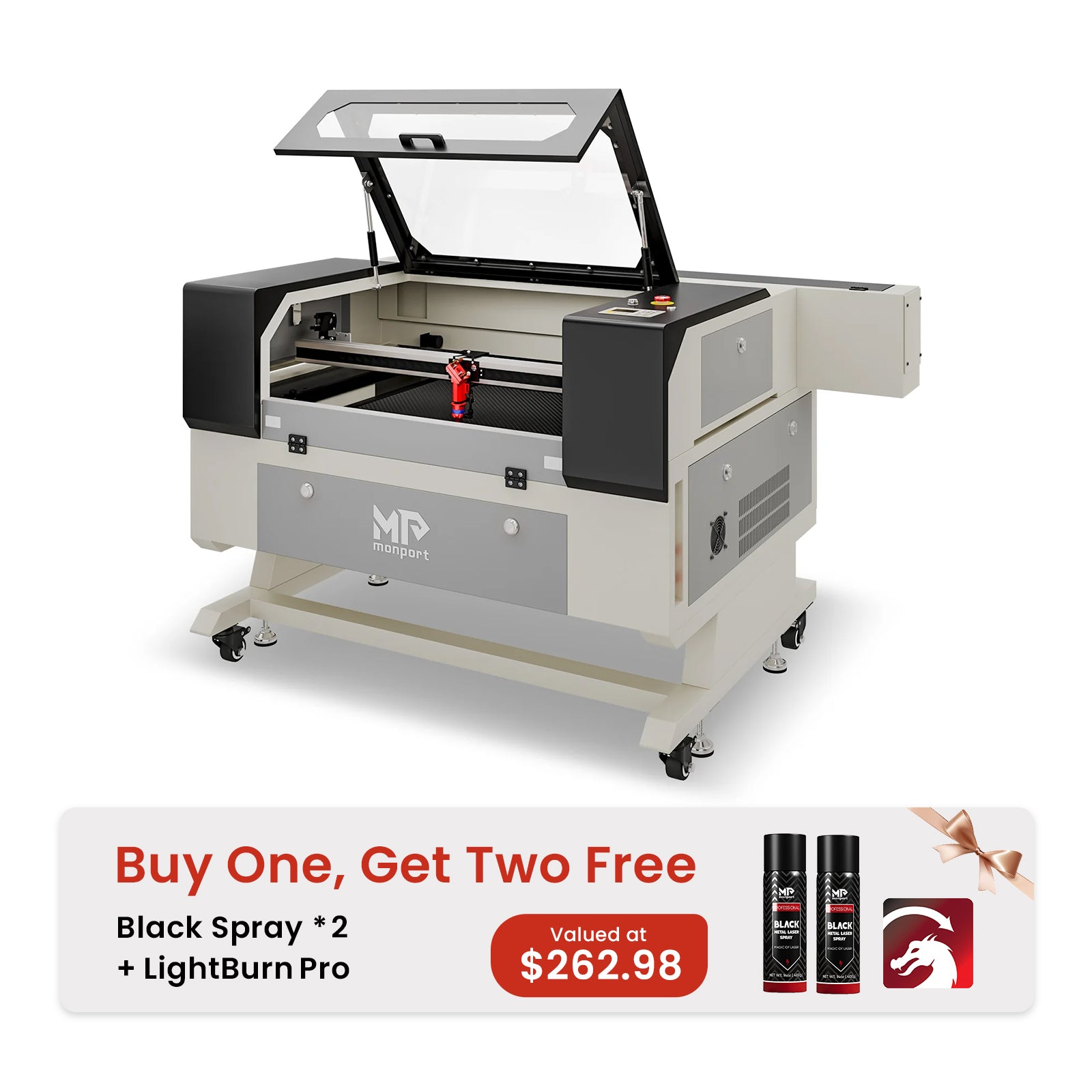 Monport 90W CO2 Laser Engraver & Cutter (28