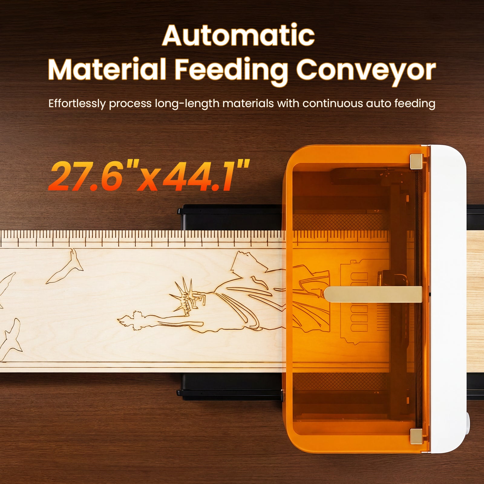 Monport 70W Co2 Laser Engraver & Cutter with Intelligent Precision and Automation - MegaS
