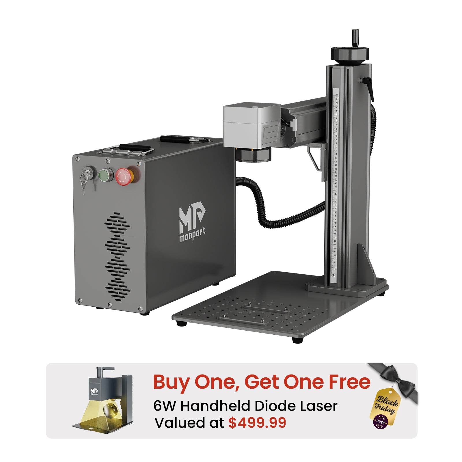 Monport GPro 60W Split MOPA Fiber Laser Engraver & Marking Machine With Manual Focus