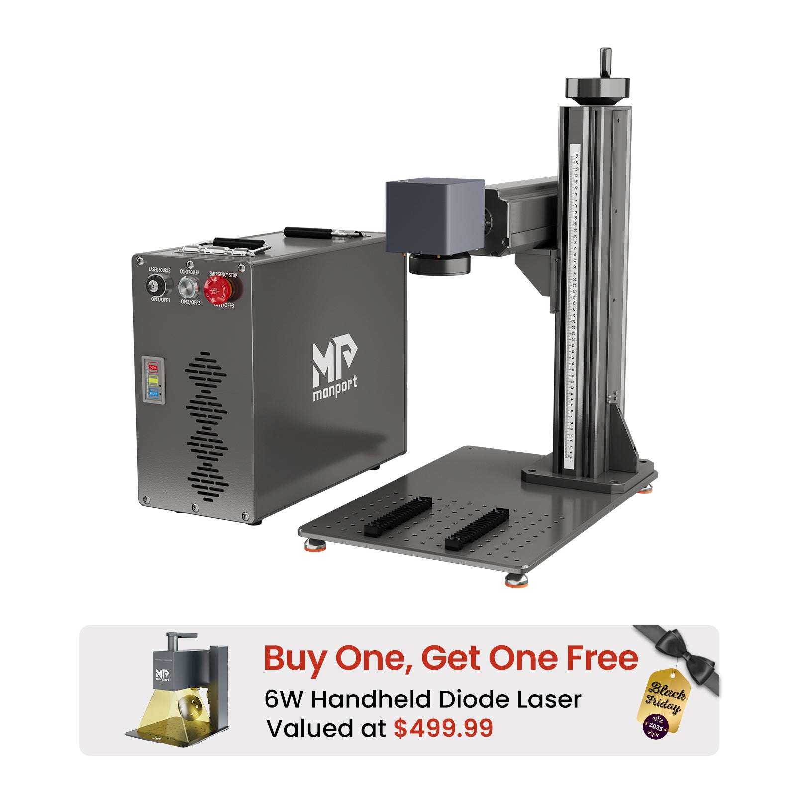 Monport GT 60W Split MOPA Fiber Laser Engraver & Color Marking Machine With AutoFocus