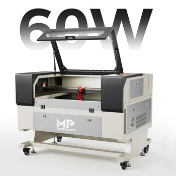 Monport 60W CO2 Laser Engraver & Cutter (28" x 20") with Autofocus and Bracket