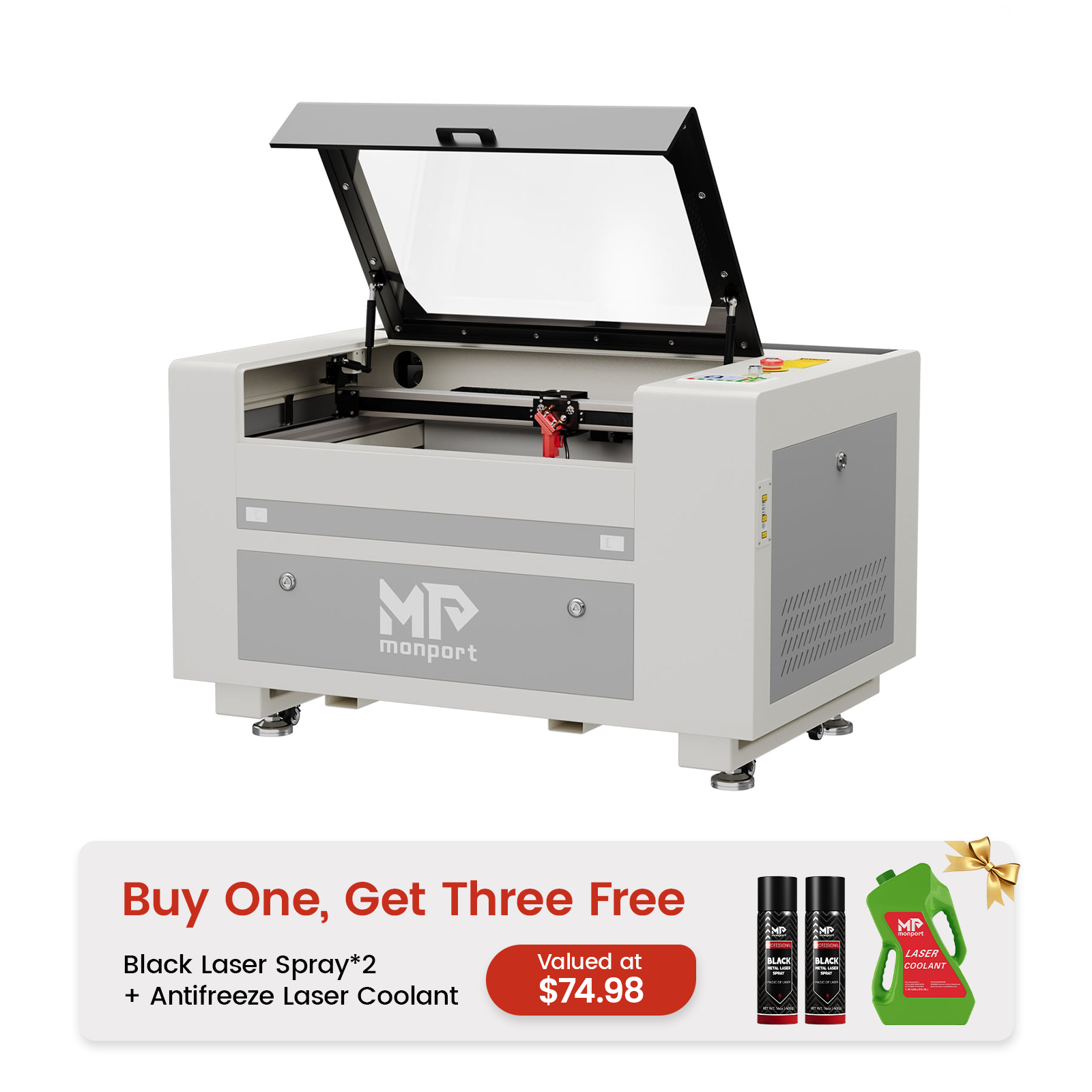 Monport 60W CO2 Laser Engraver & Cutter (24