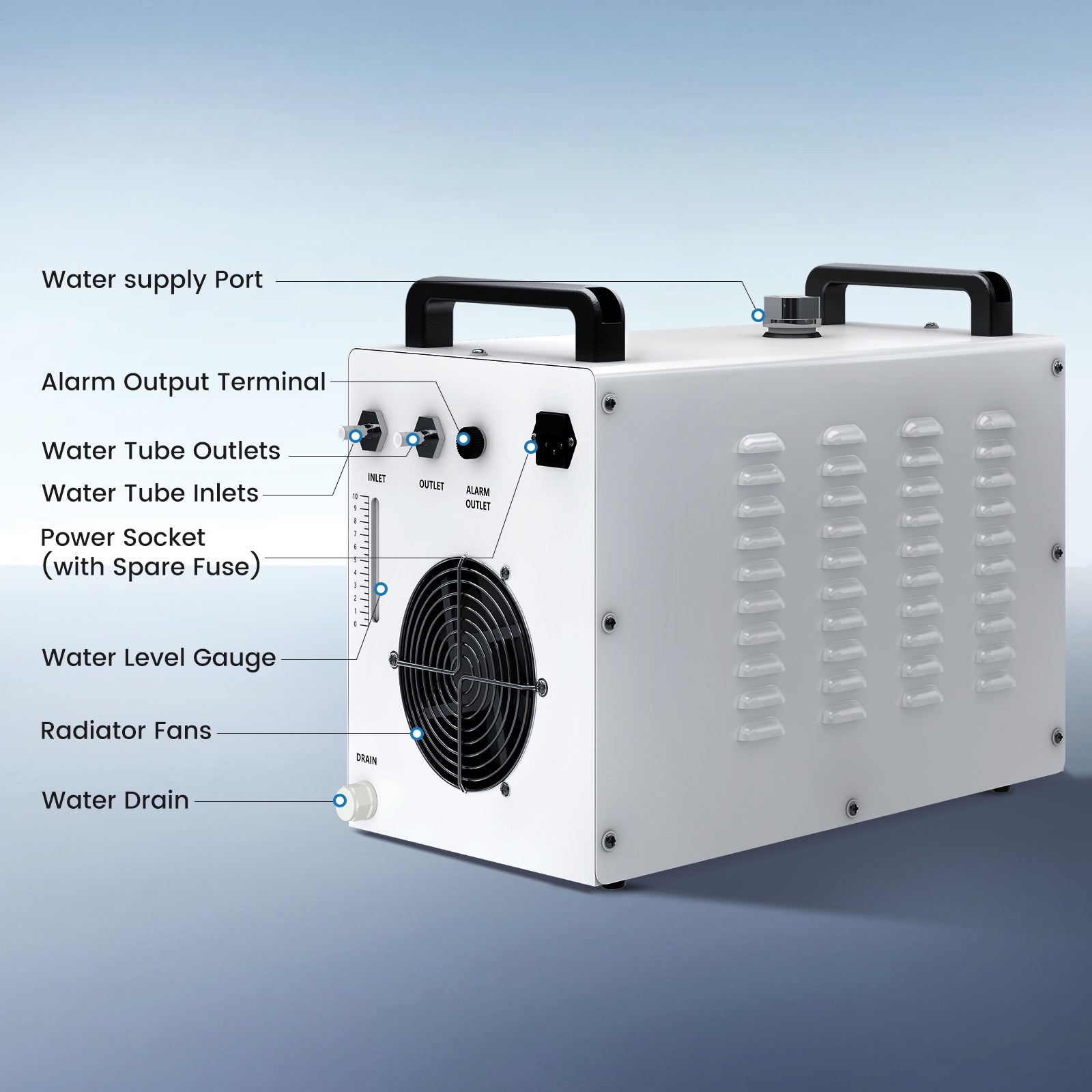 Monport 9L CW-3000 Water Cooling System for 40W CO2 Laser Engraver