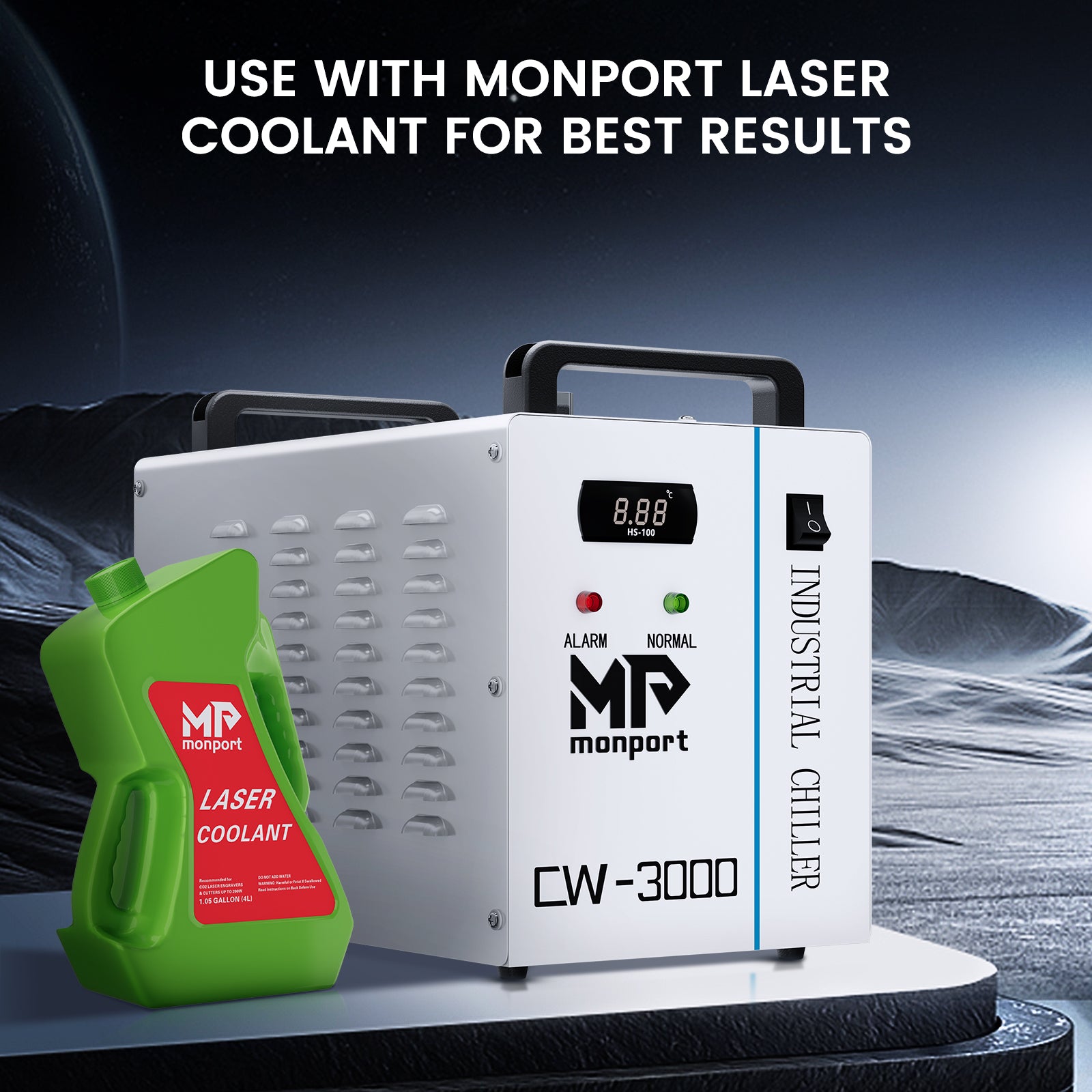 Monport 9L CW-3000 Water Cooling System for 40W CO2 Laser Engraver
