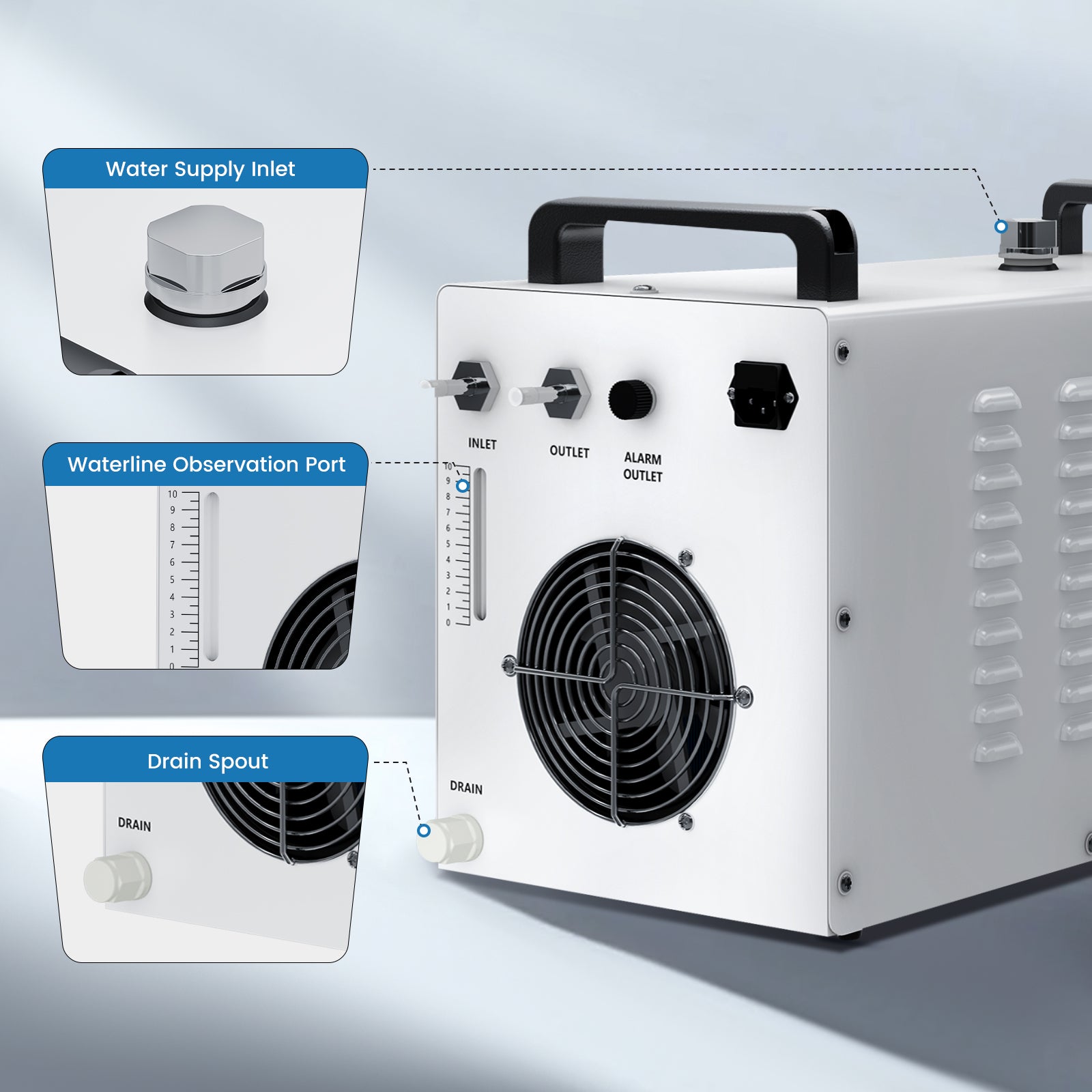 Monport 9L CW-3000 Water Cooling System for 40W CO2 Laser Engraver