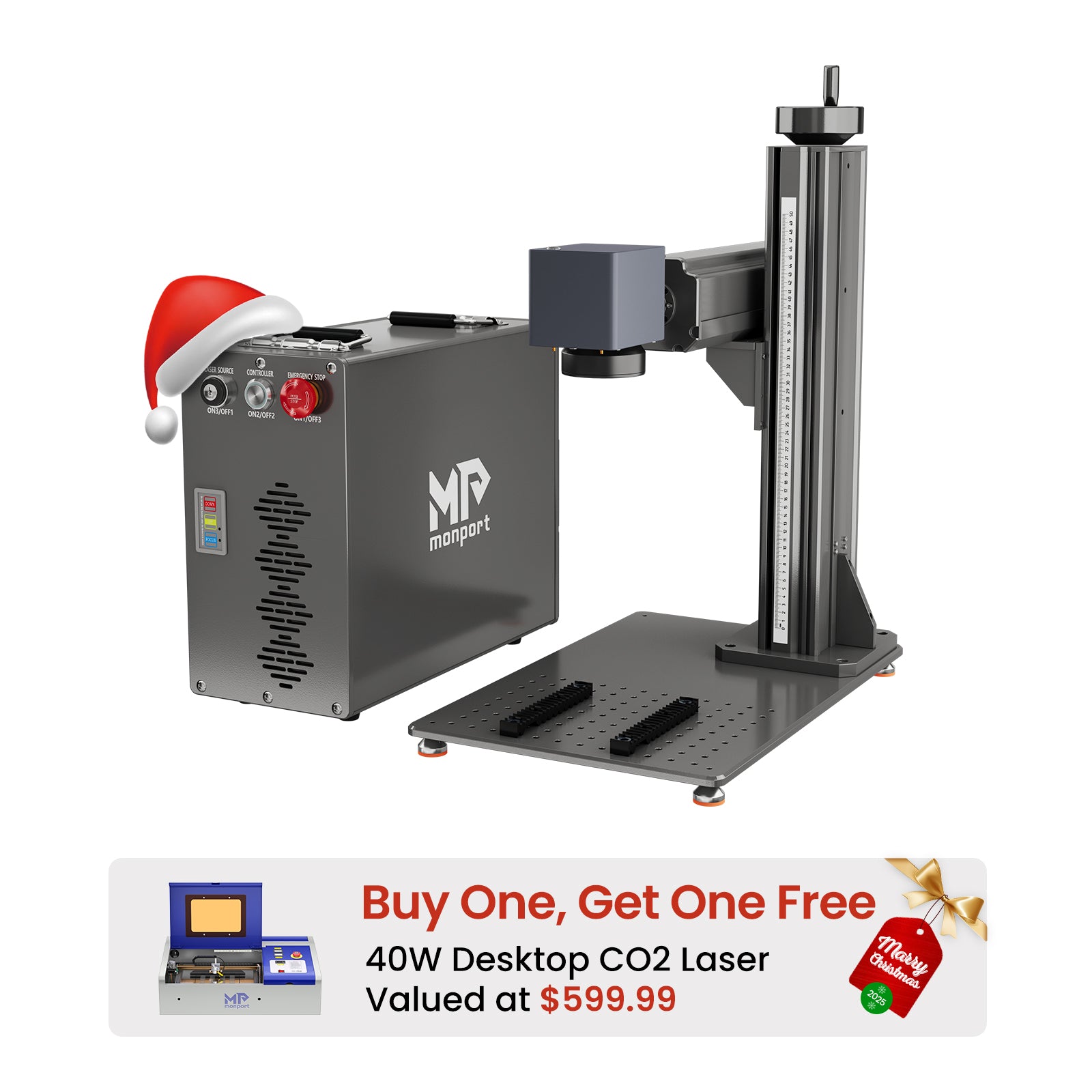 Monport GT 60W Split MOPA Fiber Laser Engraver & Color Marking Machine With AutoFocus