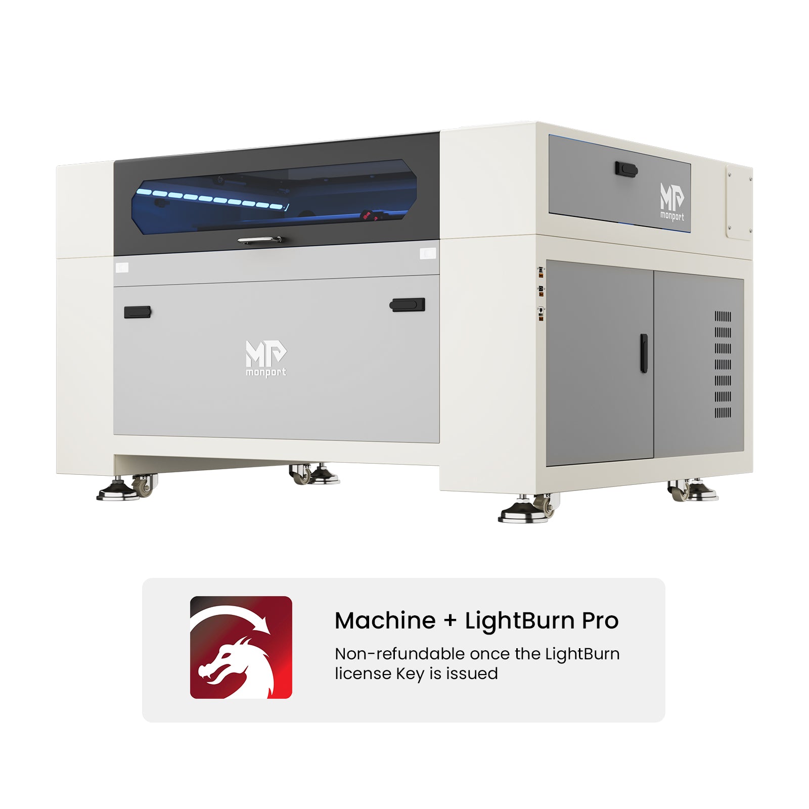 Monport Effi10S Upgraded 100W CO2 Laser Engraver & Cutter with Autofocus and Built-in Water Chiller