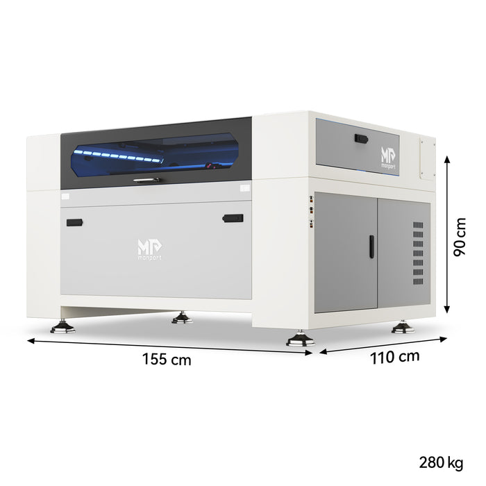 Monport Effi10S Upgraded 100W CO2 Laser Engraver & Cutter with Autofocus and Built-in Water Chiller