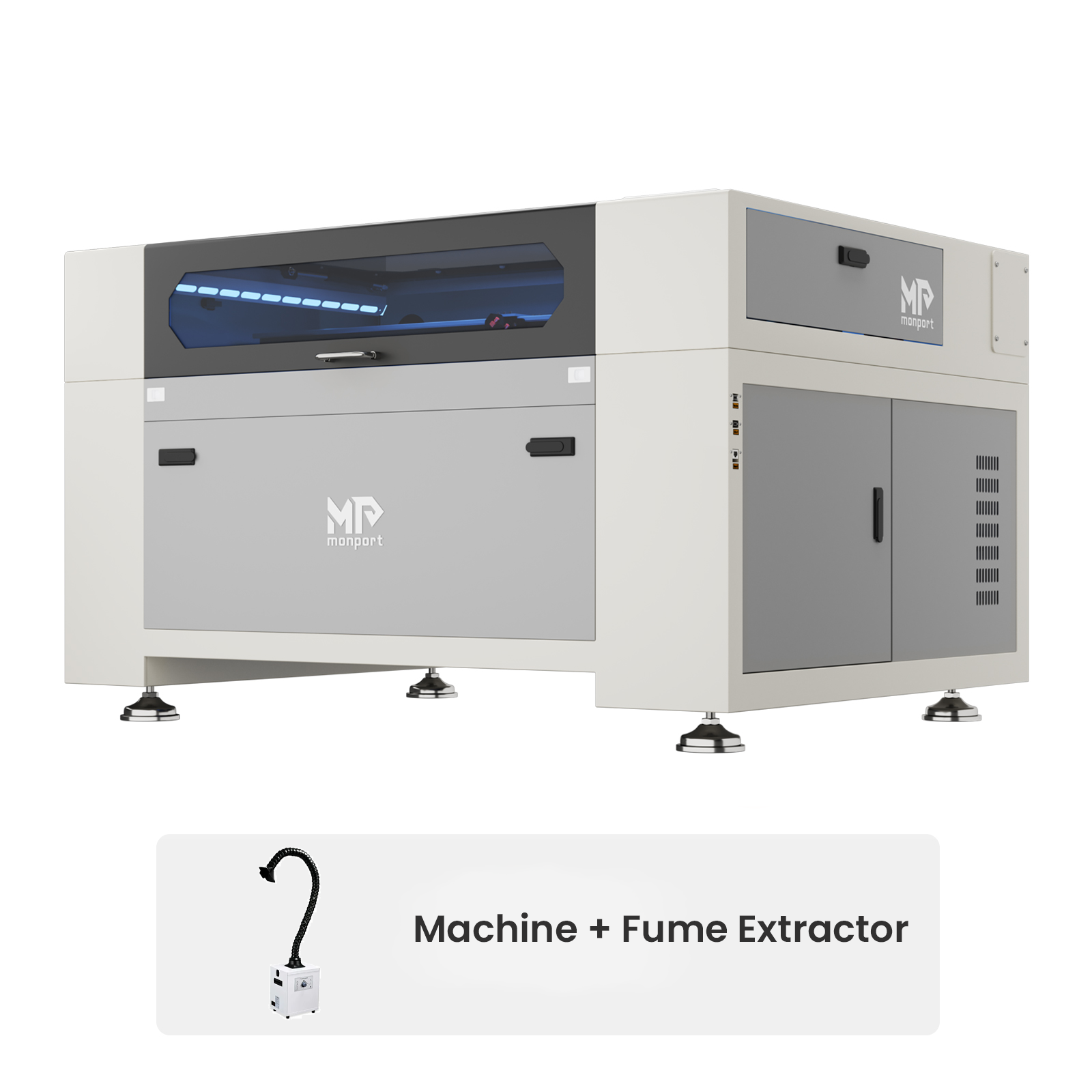 Monport Effi10S Upgraded 100W CO2 Laser Engraver & Cutter with Autofocus and Built-in Water Chiller