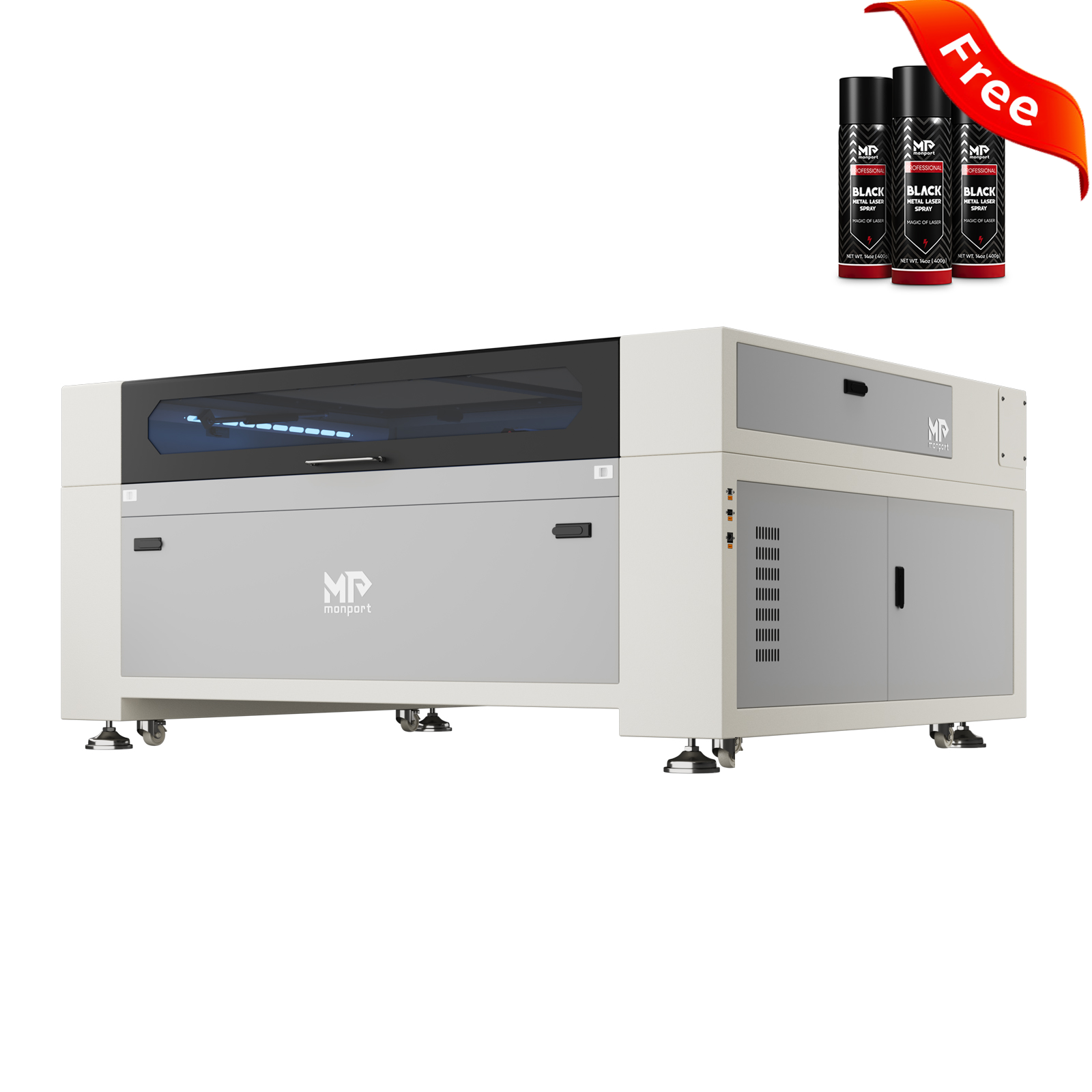 Monport Effi13S Upgraded 130W CO2 Laser Engraver & Cutter with Autofocus and Built-in Water Chiller