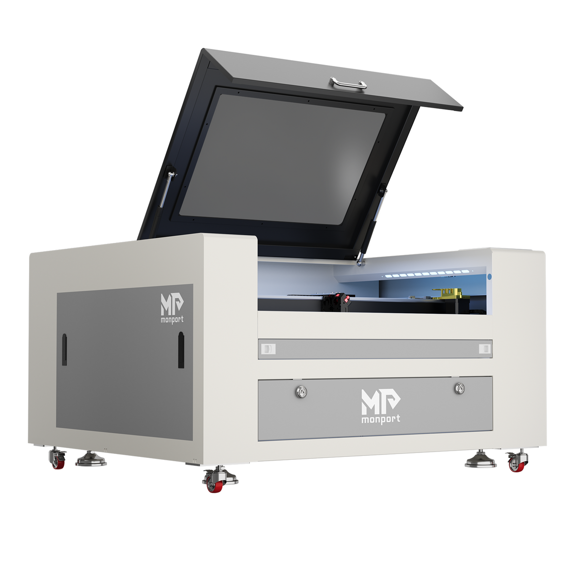 Monport Effi7S Upgraded 90W CO2 Laser Engraver & Cutter (28" x 20") with Autofocus
