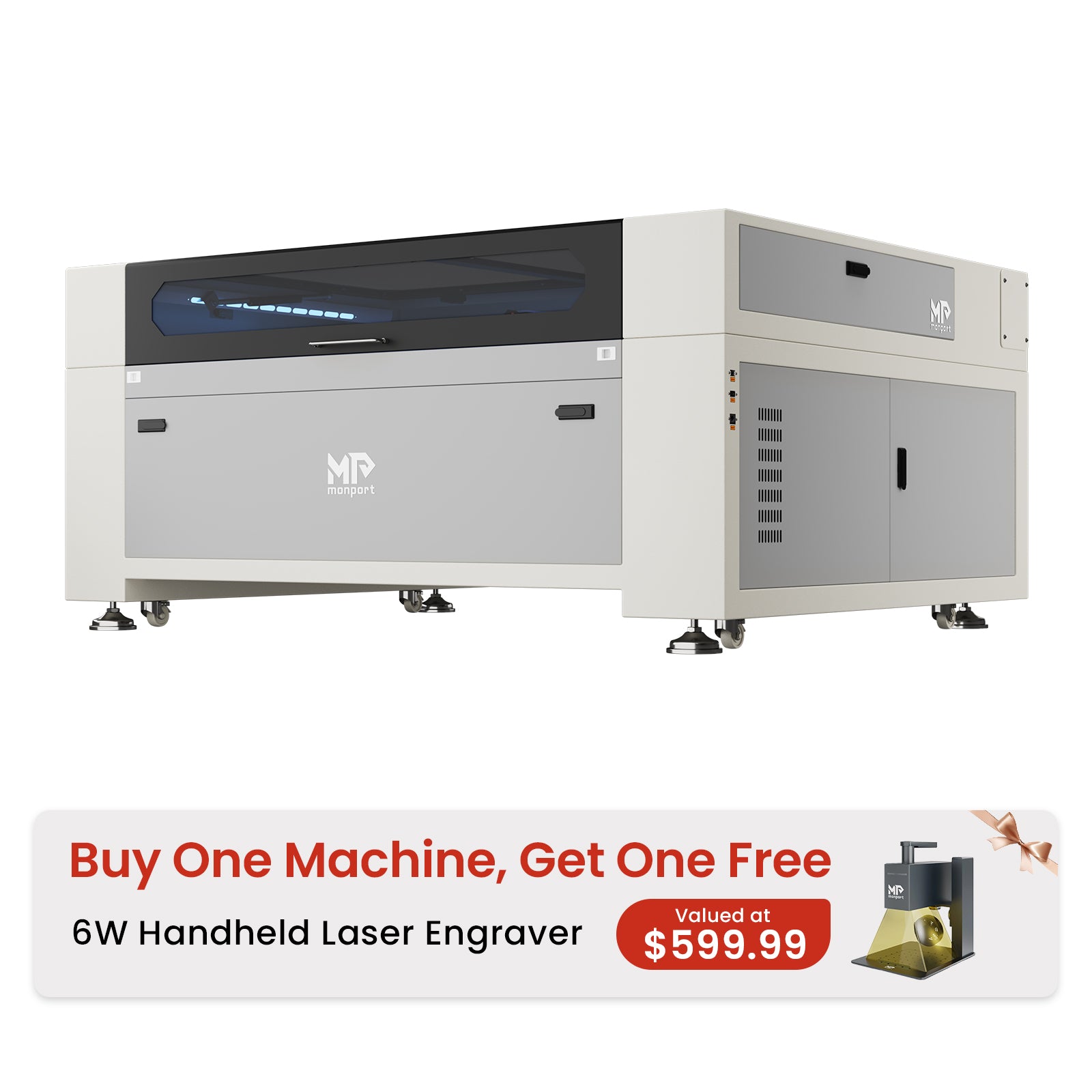 Bundle Sale | Monport Effi16S Upgraded 150W CO2 Laser Engraver & Cutter (63