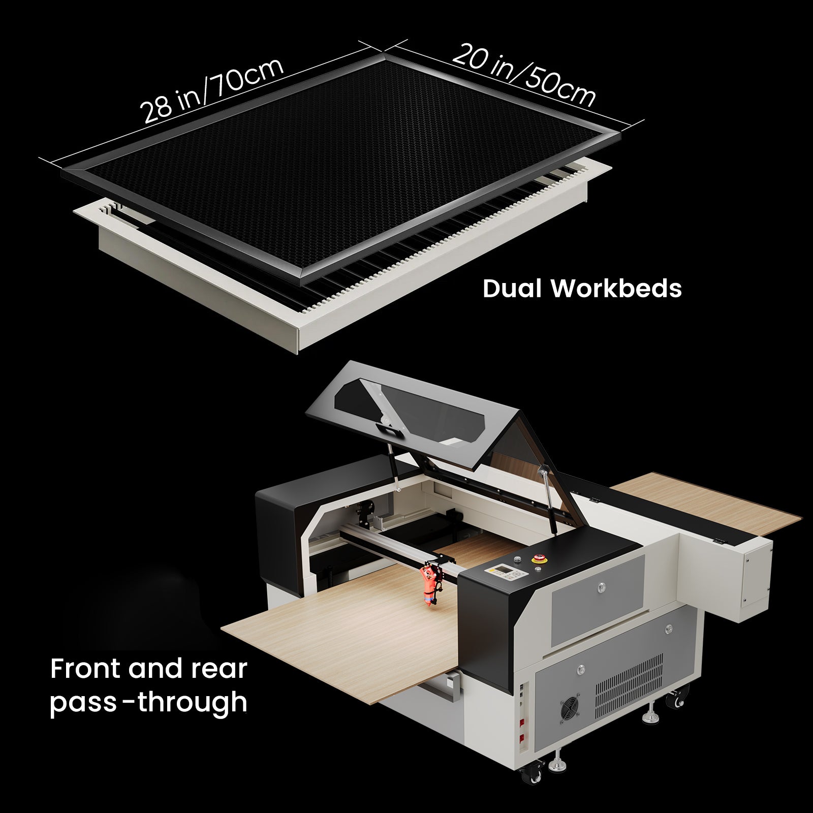 Monport 90W CO2 Laser Engraver & Cutter (28