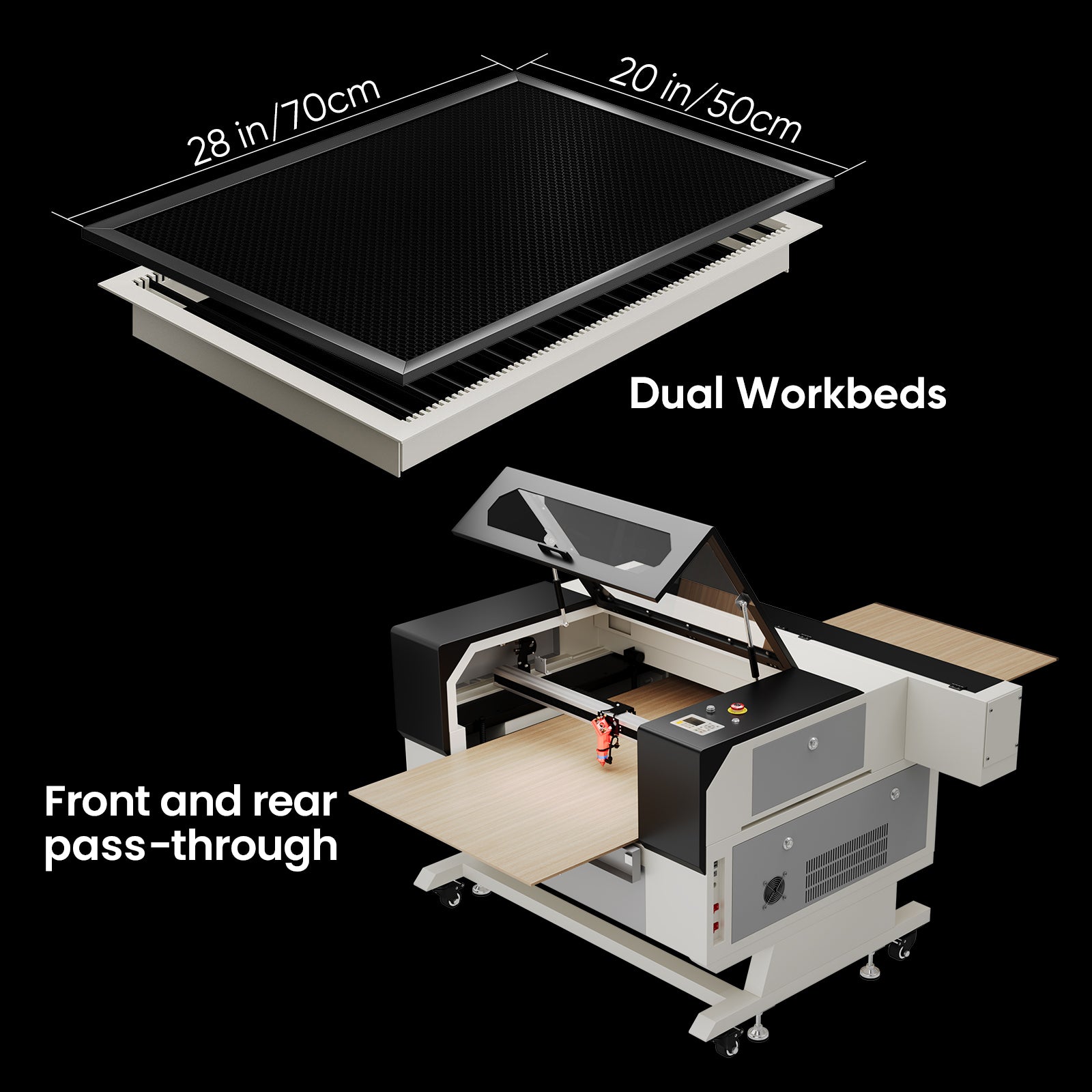 Monport 90W CO2 Laser Engraver & Cutter (28