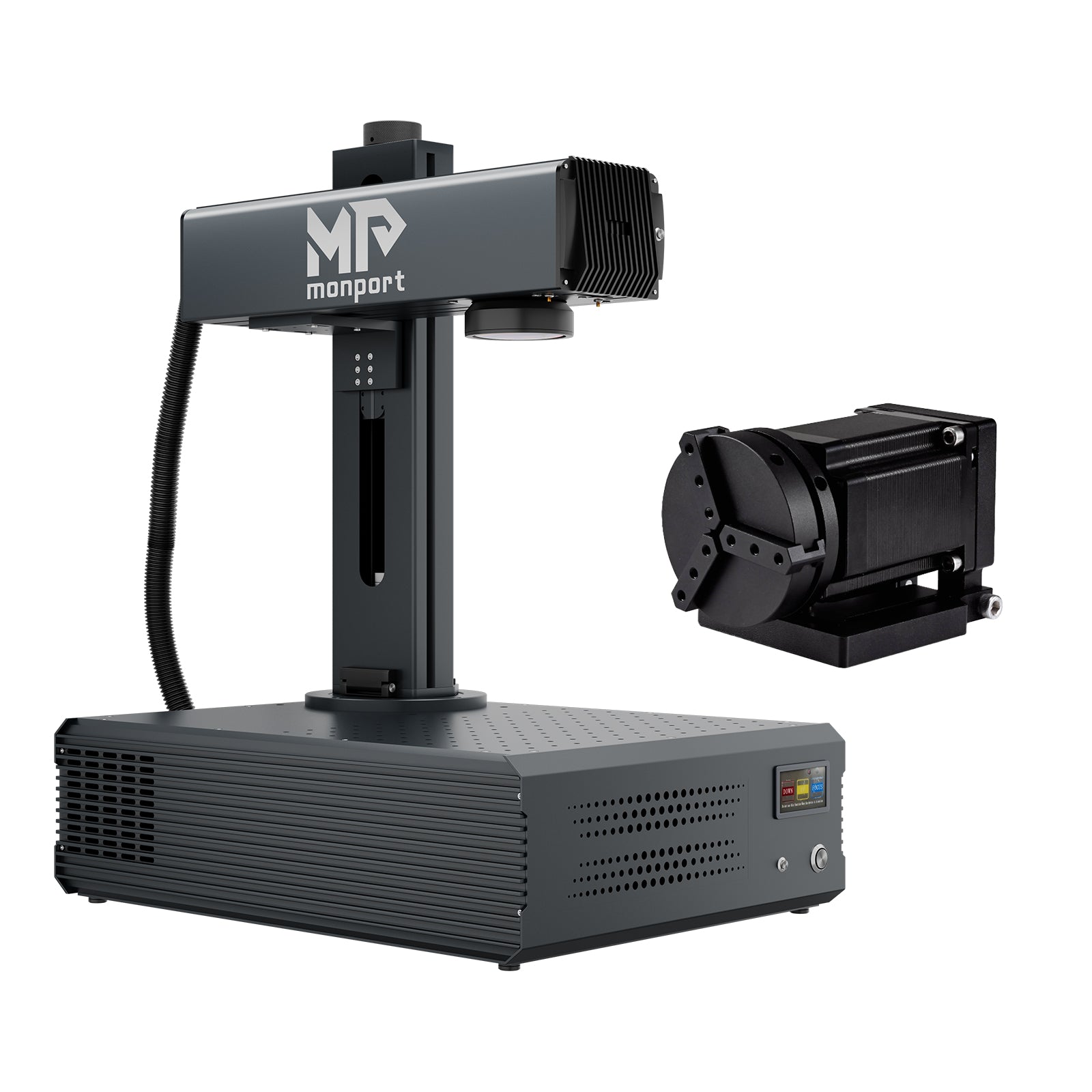 Monport GA 100W MOPA Fiber Laser Integrated Engraver & Marking Machine with AutoFocus