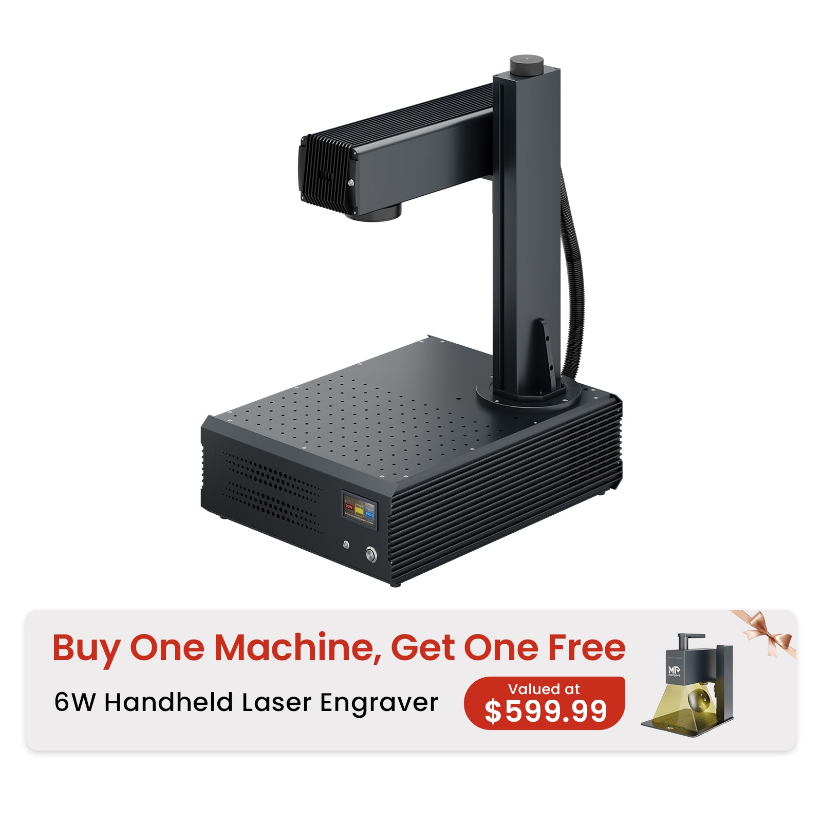 Bundle Sale | Monport GA 100W MOPA Fiber Laser 3D Deep Engraving & Color Marking Machine