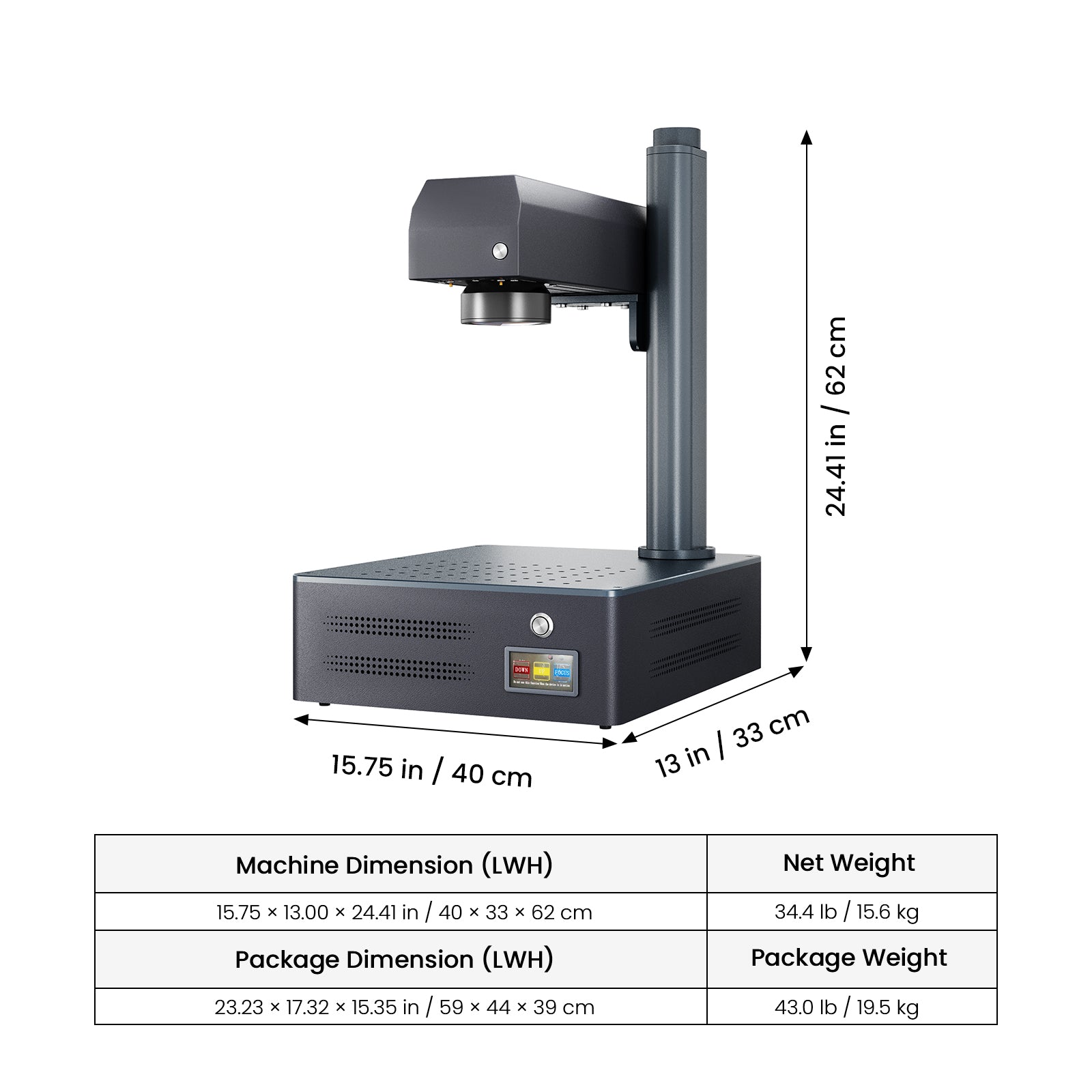 Monport GM 30W Pro Integrated JPT MOPA Fiber Laser Engraver & Marking Machine with AutoFocus
