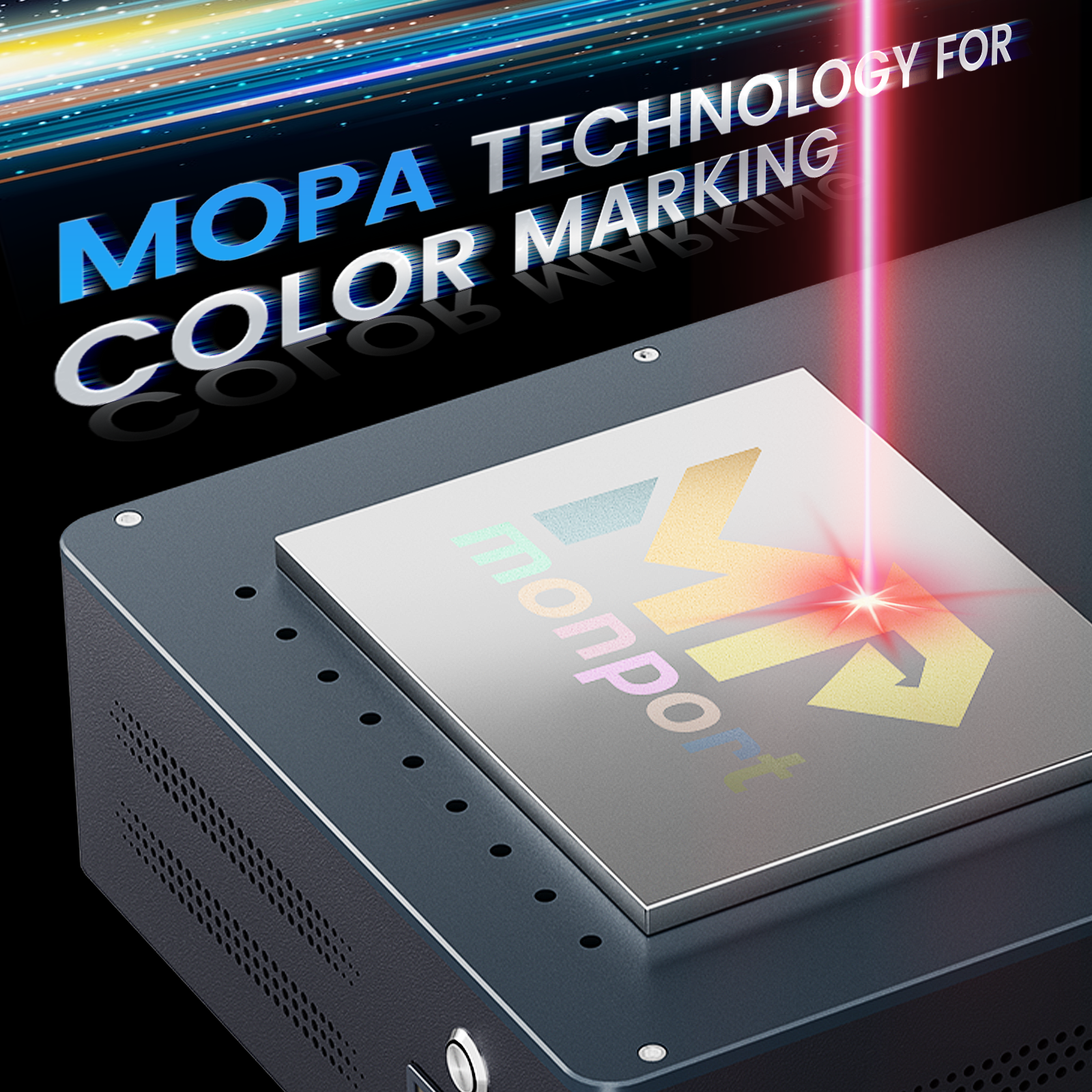 Monport GM 60W Pro Integrated MOPA Fiber Laser Engraver & Marking Machine with AutoFocus