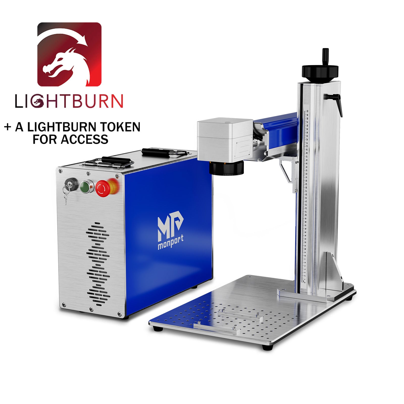 Monport GQ 20W (4.3" x 4.3") Fiber Laser Engraver & Marking Machine with FDA Approval