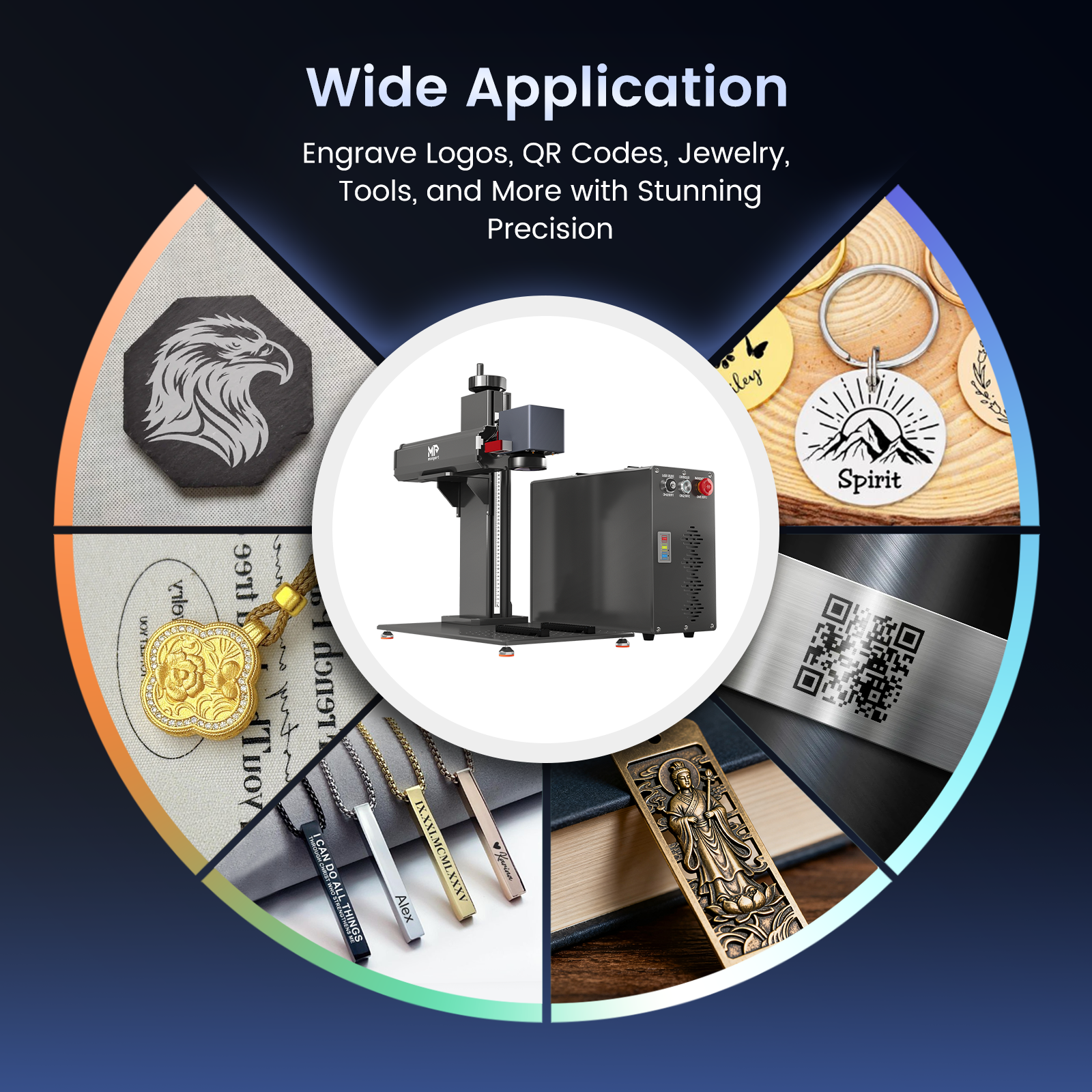 Monport GT 50W Split Fiber Laser Engraver & Marking Machine With AutoFocus  (7.9