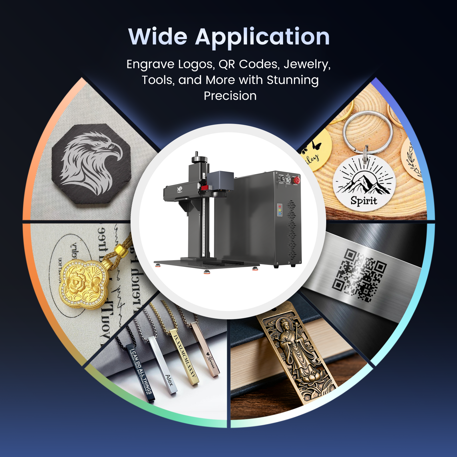 Monport GT 200W Split MOPA Fiber Laser Engraver & Color Marking Machine With AutoFocus