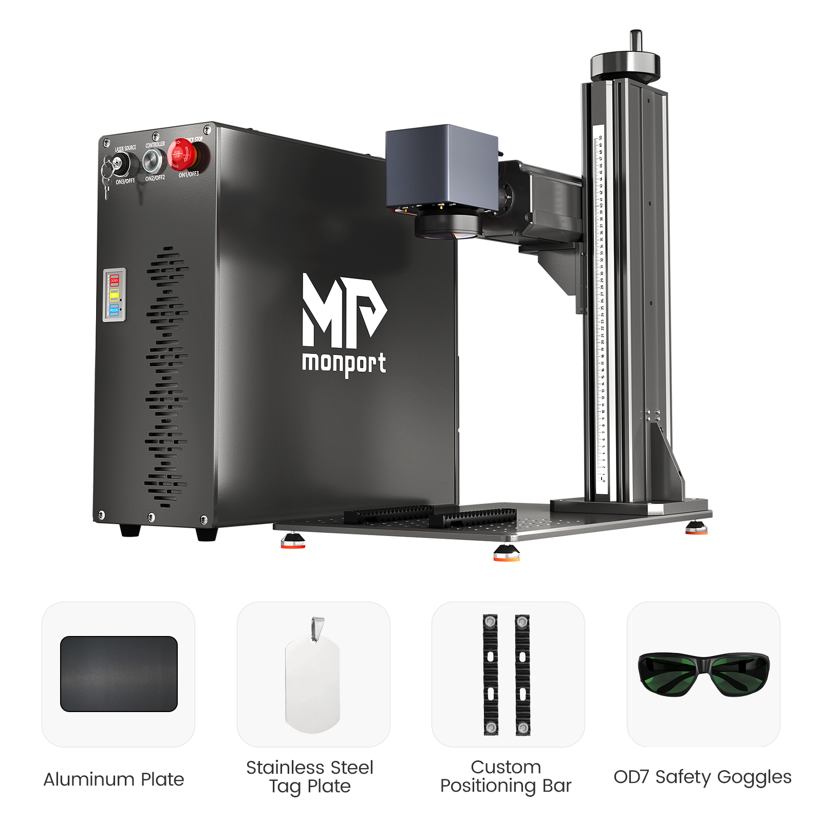 Monport GT 100W Split MOPA Fiber Laser Engraver & Color Marking Machine With AutoFocus