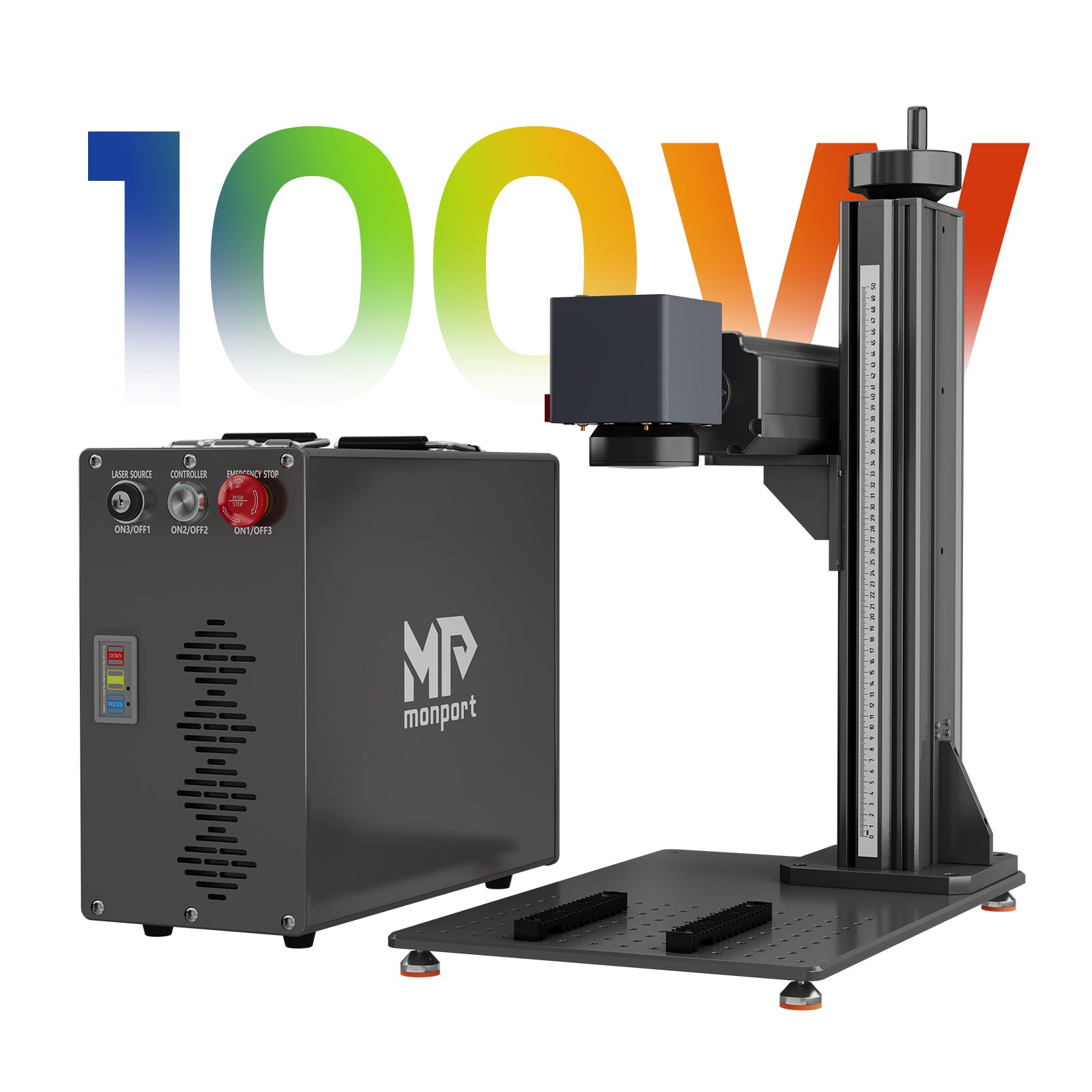Monport GT 100W Split MOPA Fiber Laser Engraver & Color Marking Machine With AutoFocus