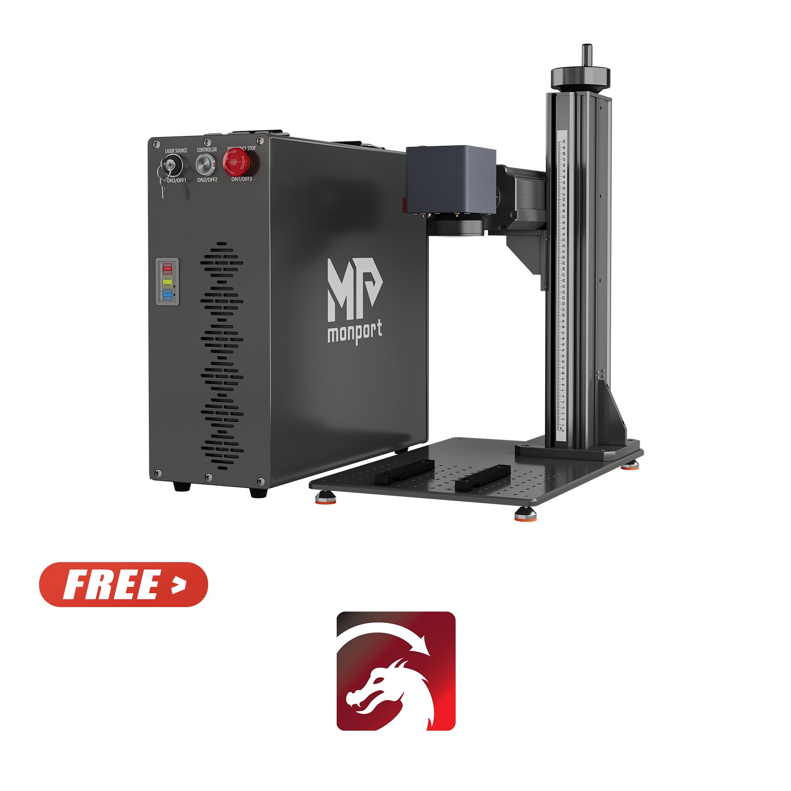 Monport GT 200W Split MOPA Fiber Laser Engraver & Color Marking Machine With AutoFocus