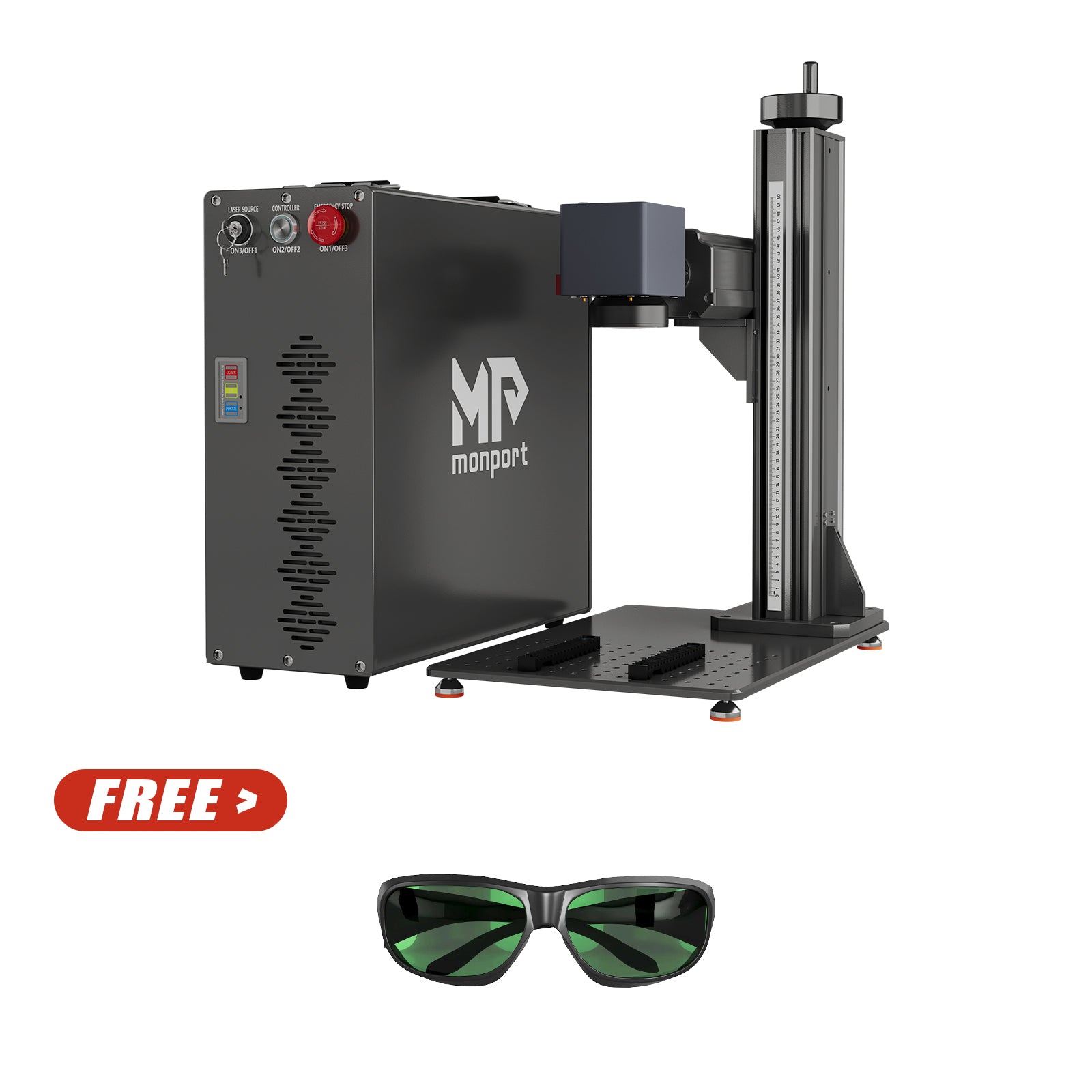 Monport GT 200W Split MOPA Fiber Laser Engraver & Color Marking Machine With AutoFocus