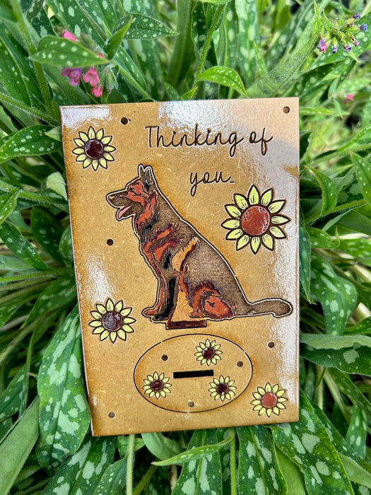 German Shepherd pop out card