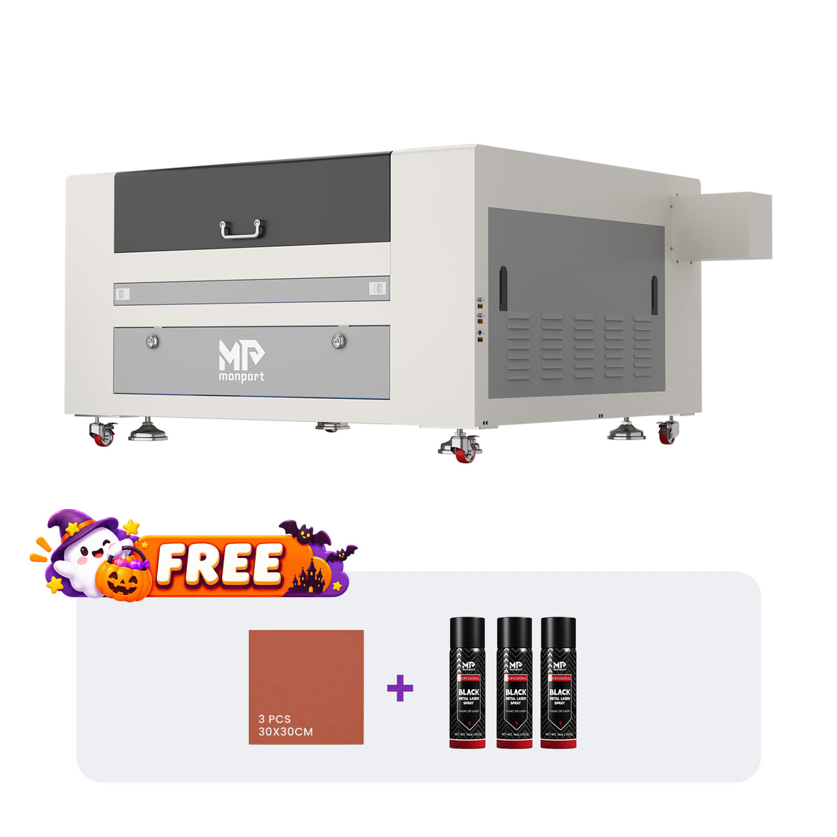 Monport Effi7S Upgraded 90W CO2 Laser Engraver & Cutter (28" x 20") with Autofocus