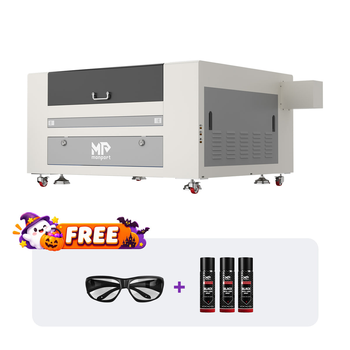 Monport Effi7S Upgraded 90W CO2 Laser Engraver & Cutter (28" x 20") with Autofocus
