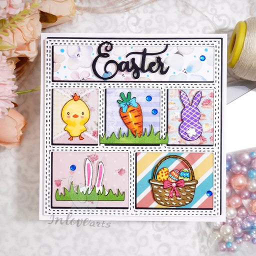 Sqaure Background and Easter Elements