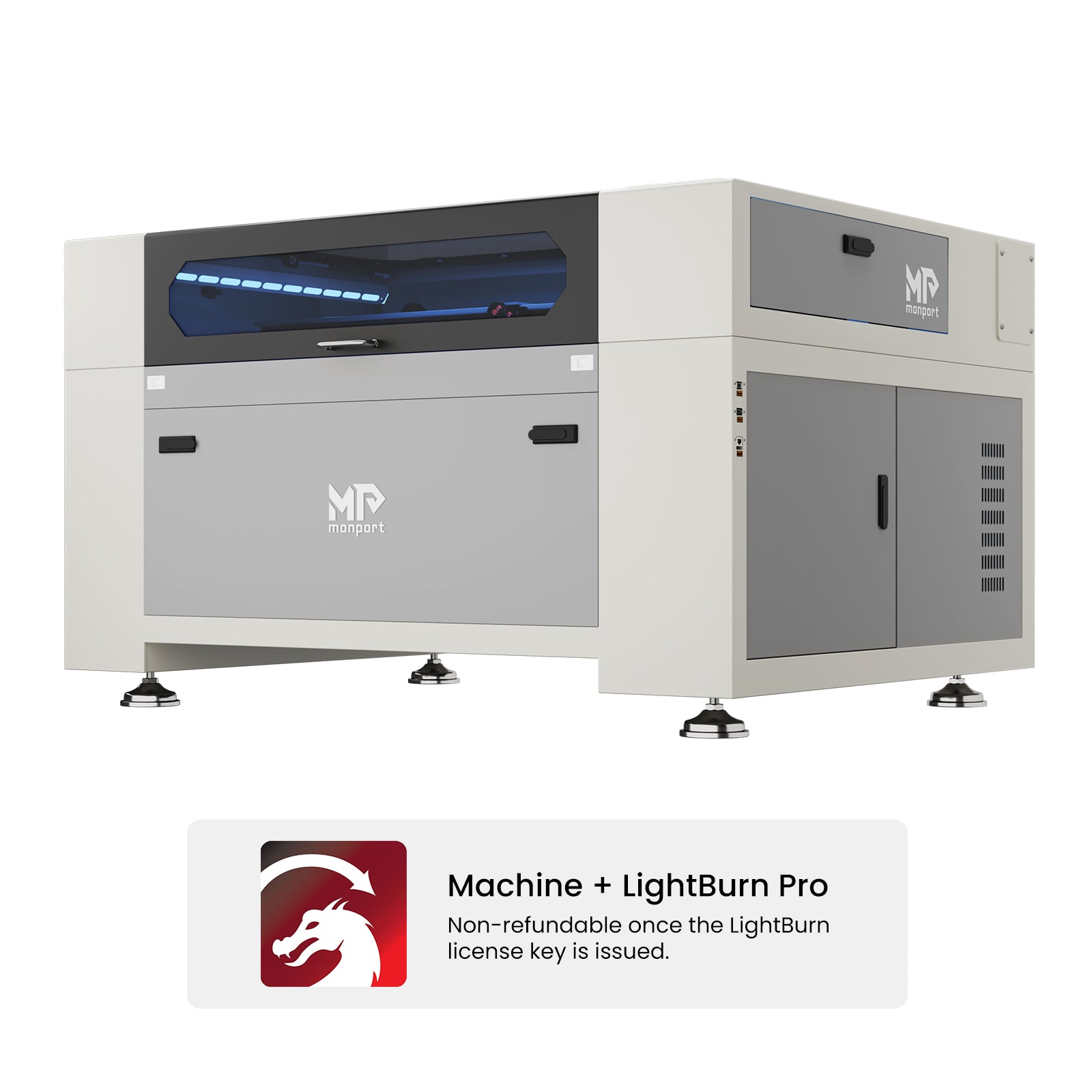 Monport Effi10S Upgraded 100W CO2 Laser Engraver & Cutter with Autofocus and Built-in Water Chiller