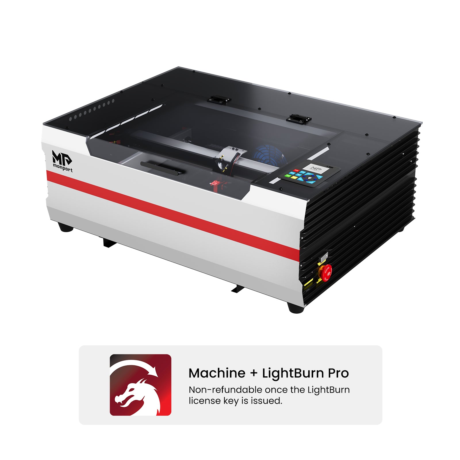 Monport Reno45 Pro 45W Desktop CO2 Laser Engraver & Cutter (16" X 12") with Magnetic Assisted Focus