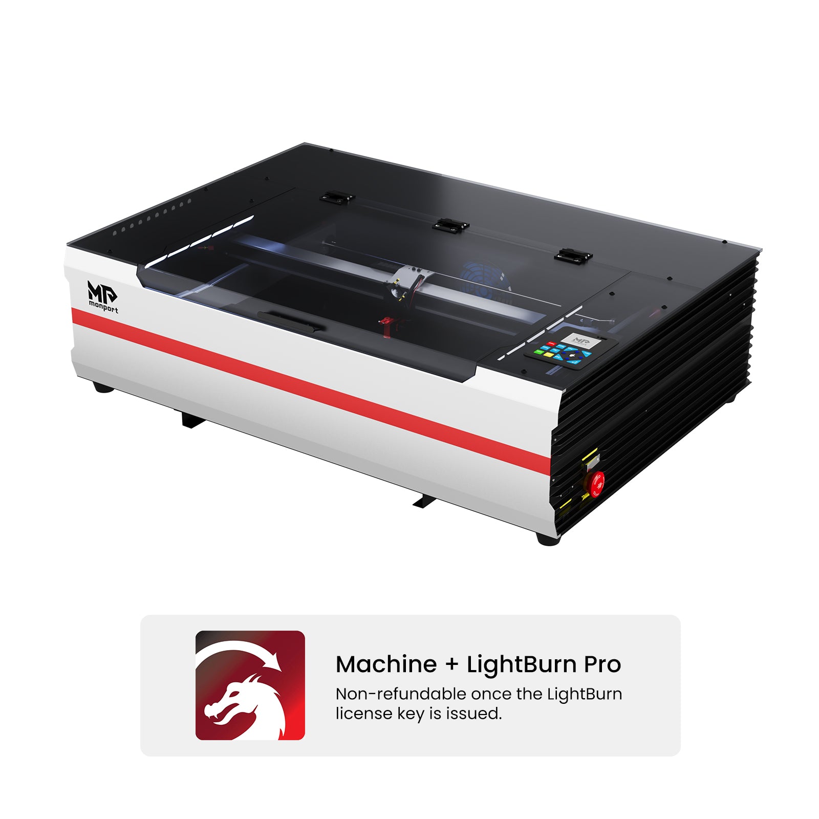 Monport Reno65 Pro 65W Desktop CO2 Laser Engraver & Cutter (24" X 16") with DSP Controller and Magnetic Assisted Focus