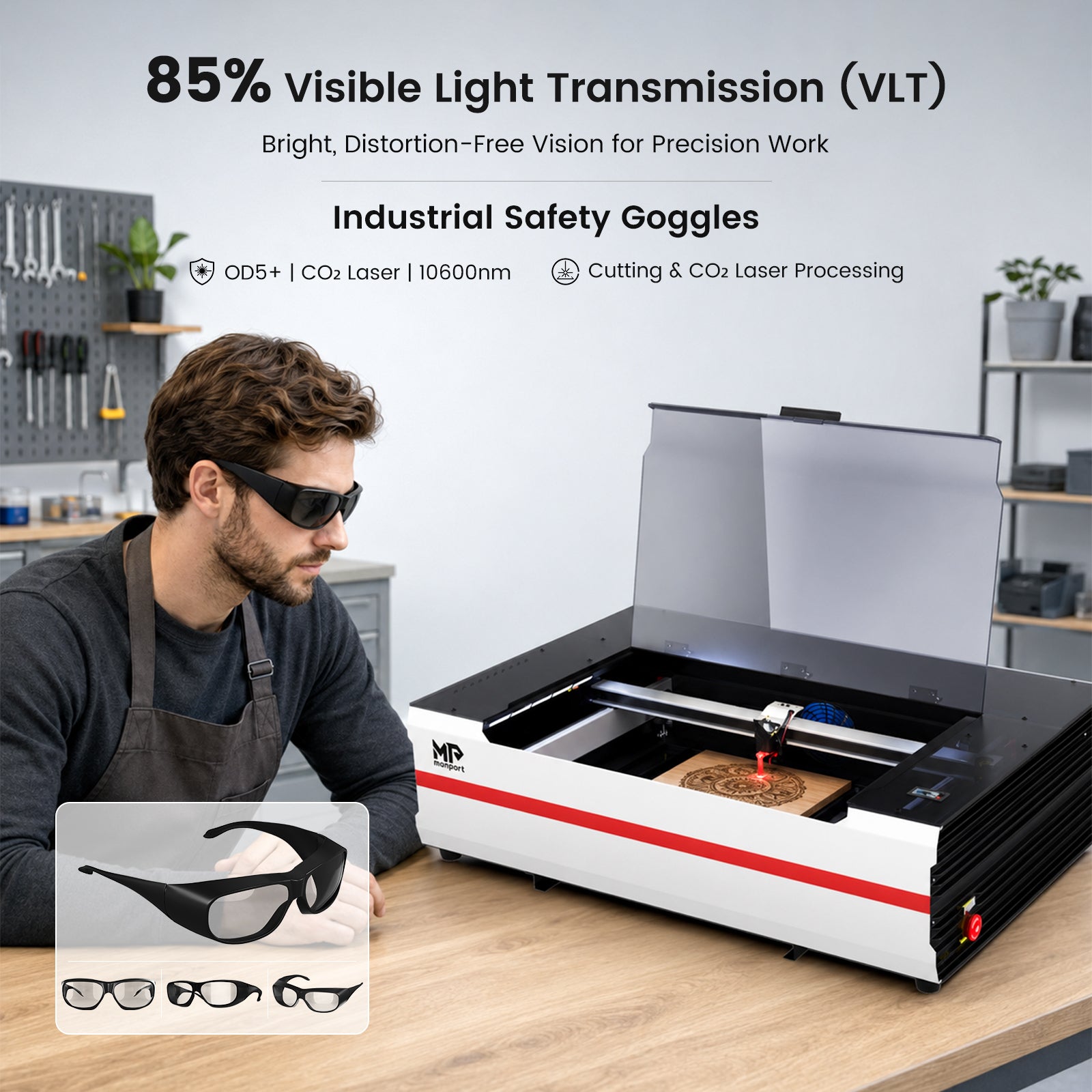 Co2 Laser Engravers Protective Glasses-10640nm-OD5