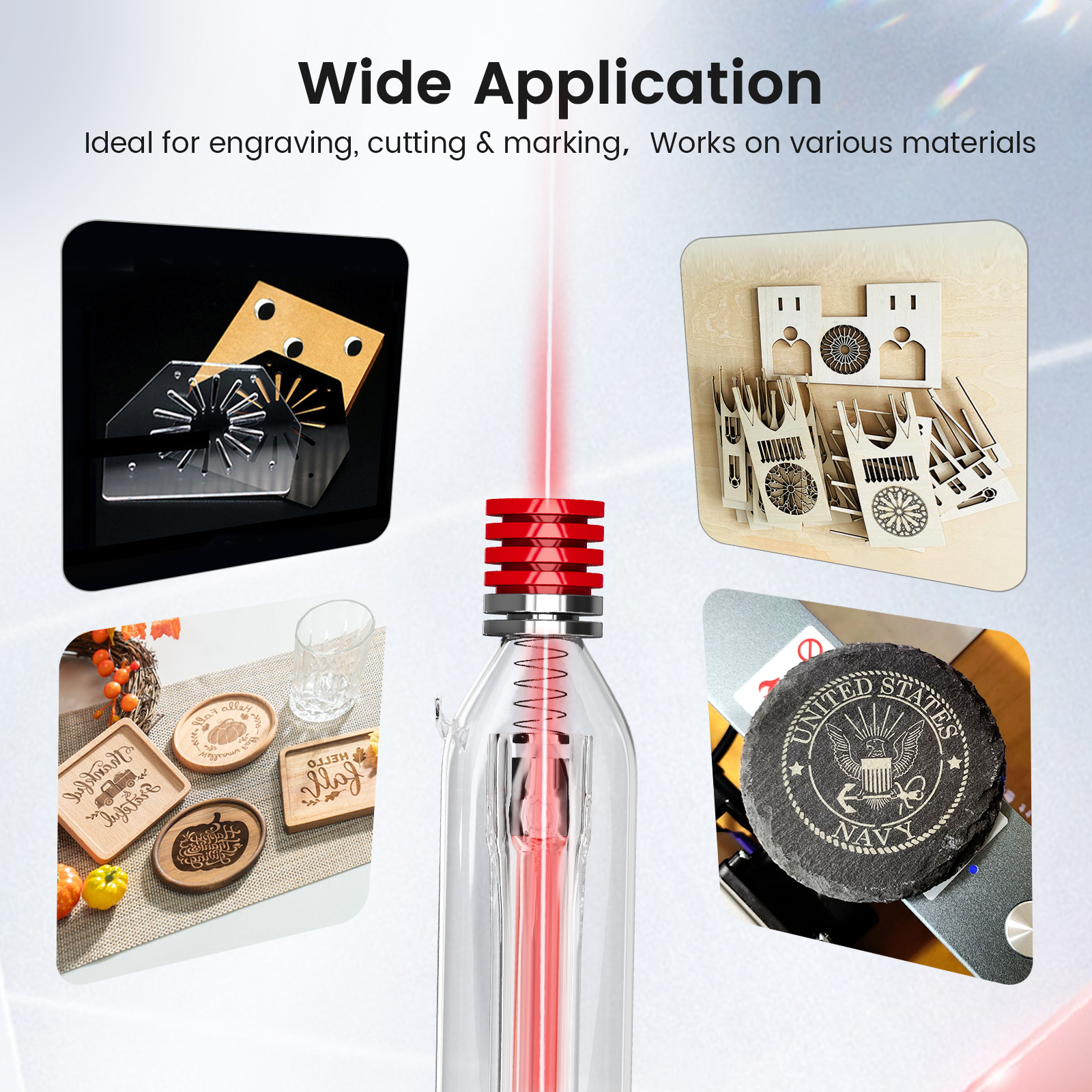 Monport 130W CO2 Laser Tube for Laser Engraver