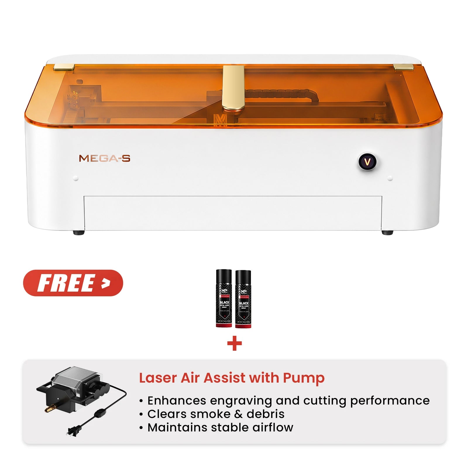 Monport 70W CO2 Laser Engraver & Cutter with Intelligent Precision and Automation - MEGAS