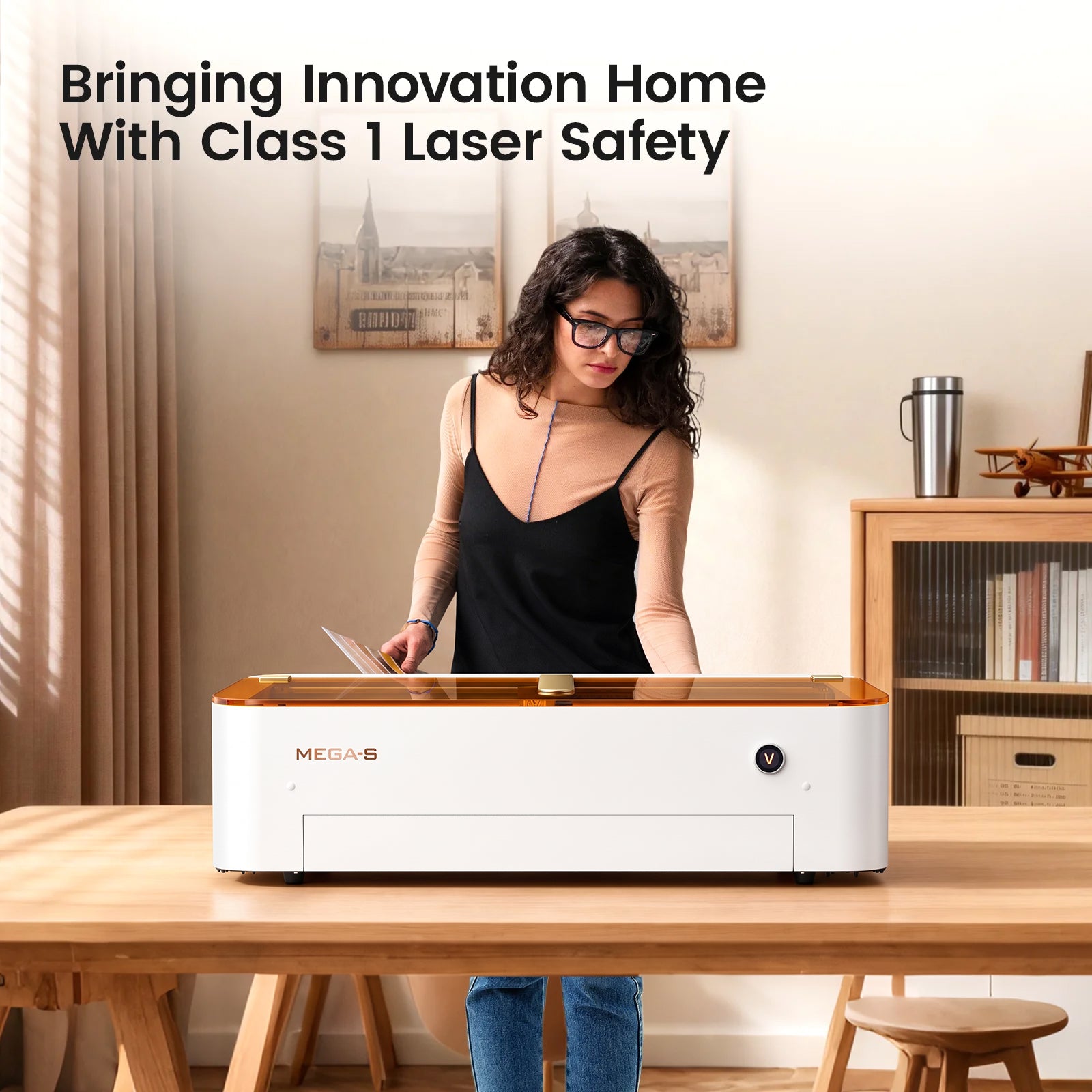 Monport 70W CO2 Laser Engraver & Cutter with Intelligent Precision and Automation - MEGAS | Free LightBurn License Included