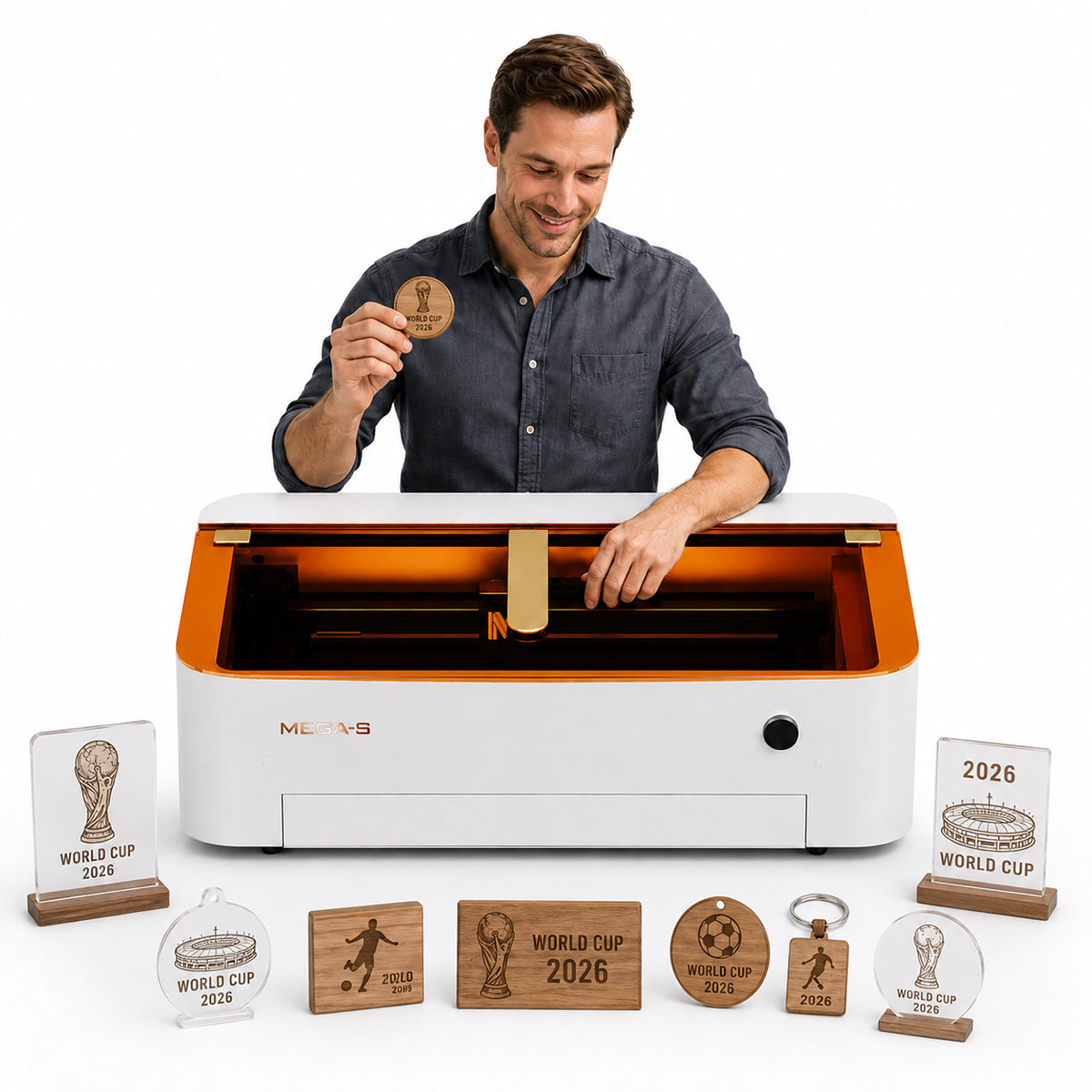 Monport 70W Co2 Laser Engraver & Cutter with Intelligent Precision and Automation - MegaS