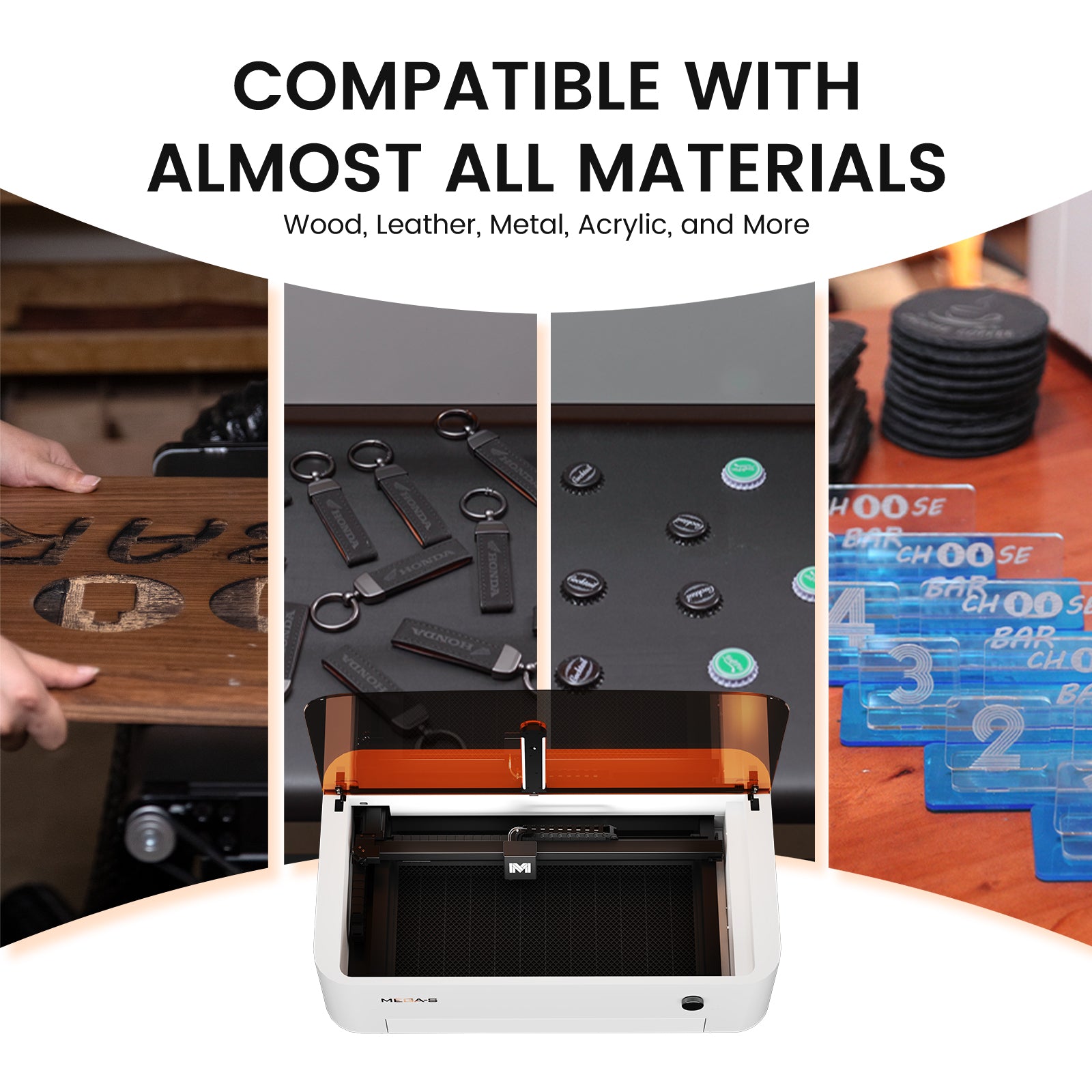 Monport 70W Co2 Laser Engraver & Cutter with Intelligent Precision and Automation - MegaS