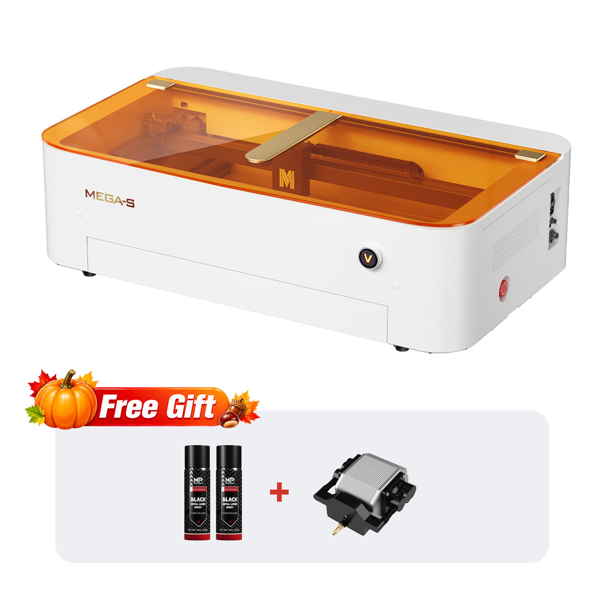 Brand New Monport 70W Desktop CO2 Laser Engraver & Cutter(28" X 14") - MEGAS| Built-In Water Cooling, 8MP HD Camera, AutoFocus
