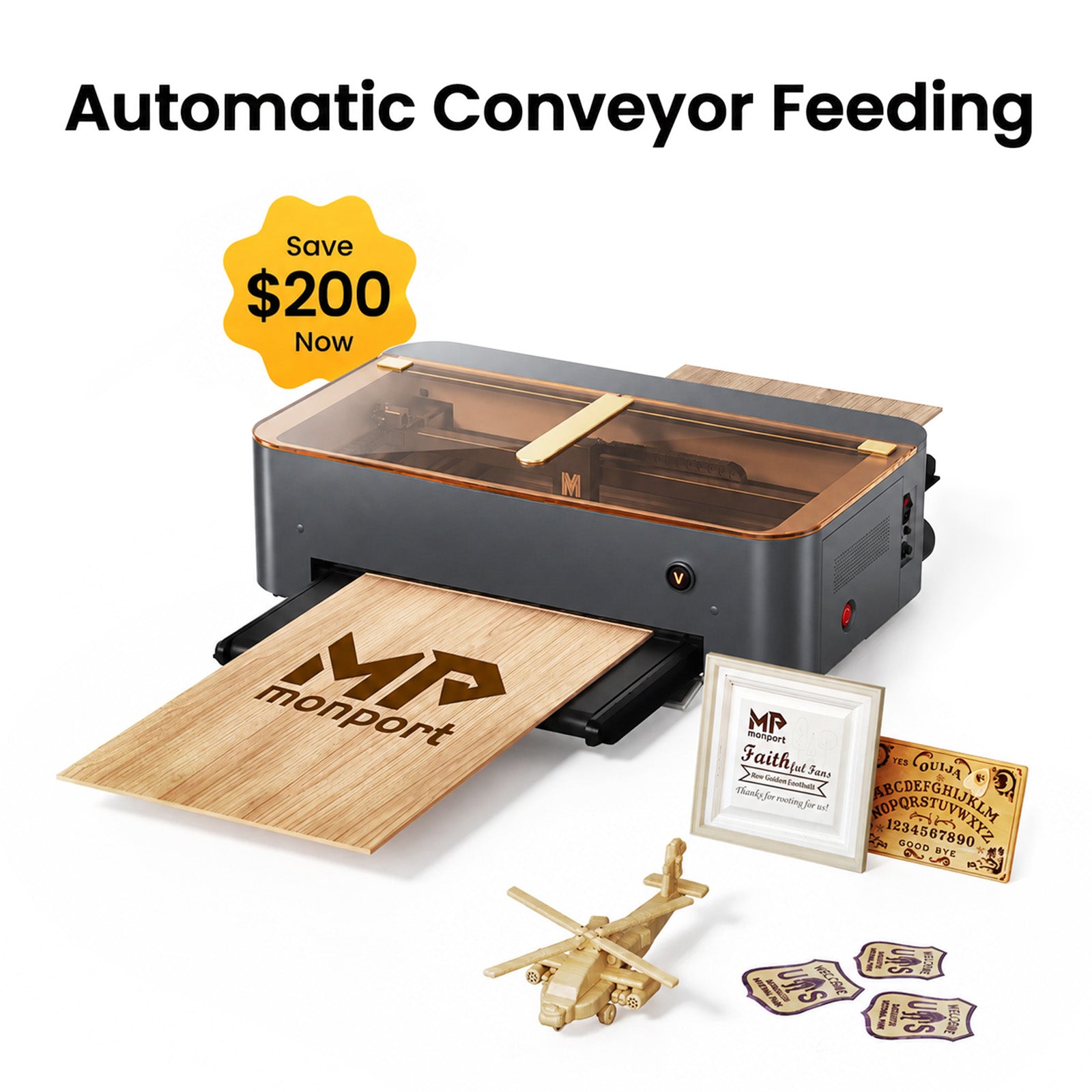 Brand New Monport 70W Desktop CO2 Laser Engraver & Cutter(28